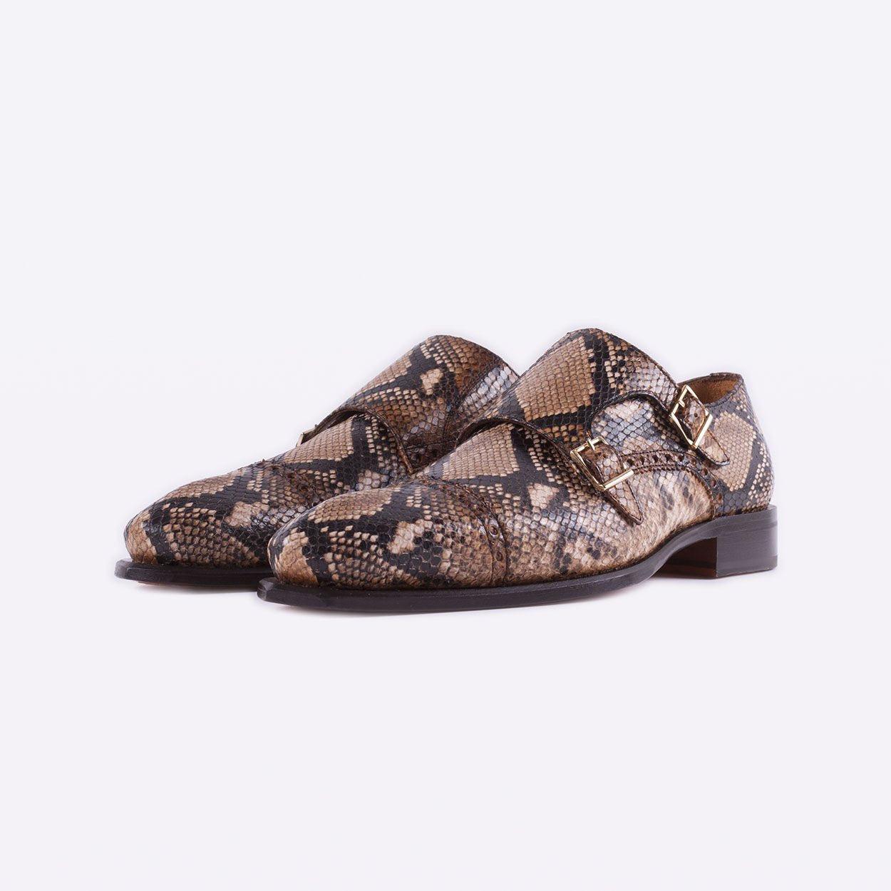 Mister 40076 Cances Shoes Python Print / Calf-skin Leather Monk-straps  Loafers (miss1053) in Natural for Men | Lyst
