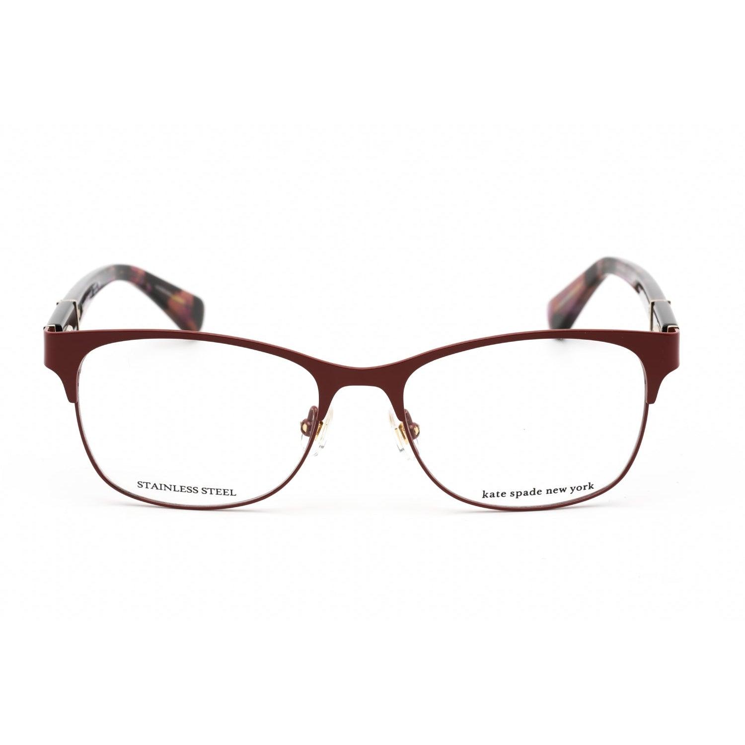 Kate Spade Benedetta Eyeglasses Matte Burgundy / Clear Demo Lens in Brown |  Lyst UK