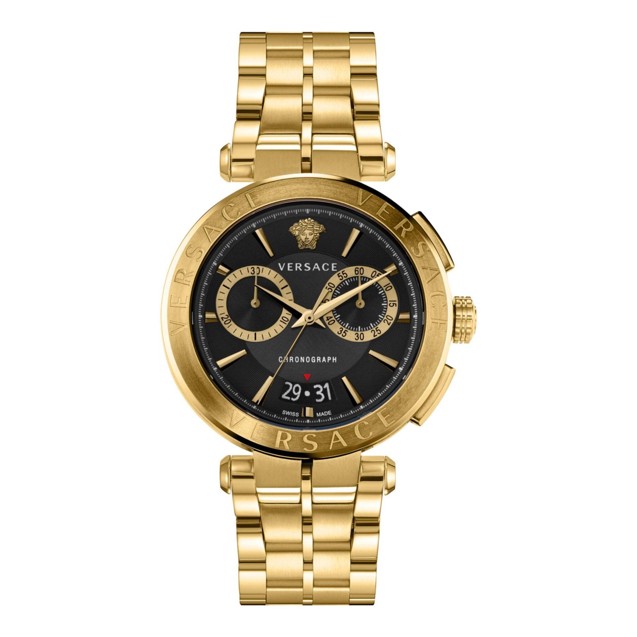 Versace aion chronograph clearance gold