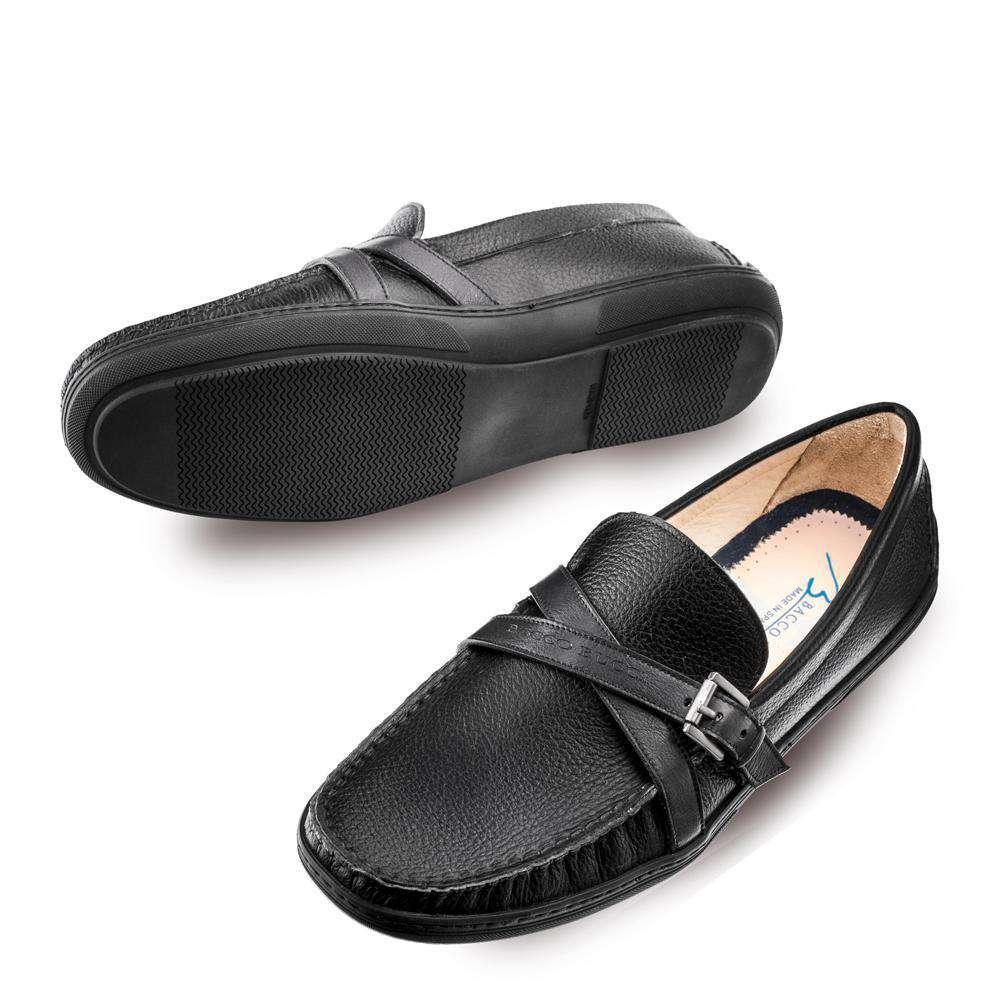 Bacco Bucci Korver Designer Shoes Italian Leather Calfskin Loafers (bb1123)  in Black for Men | Lyst
