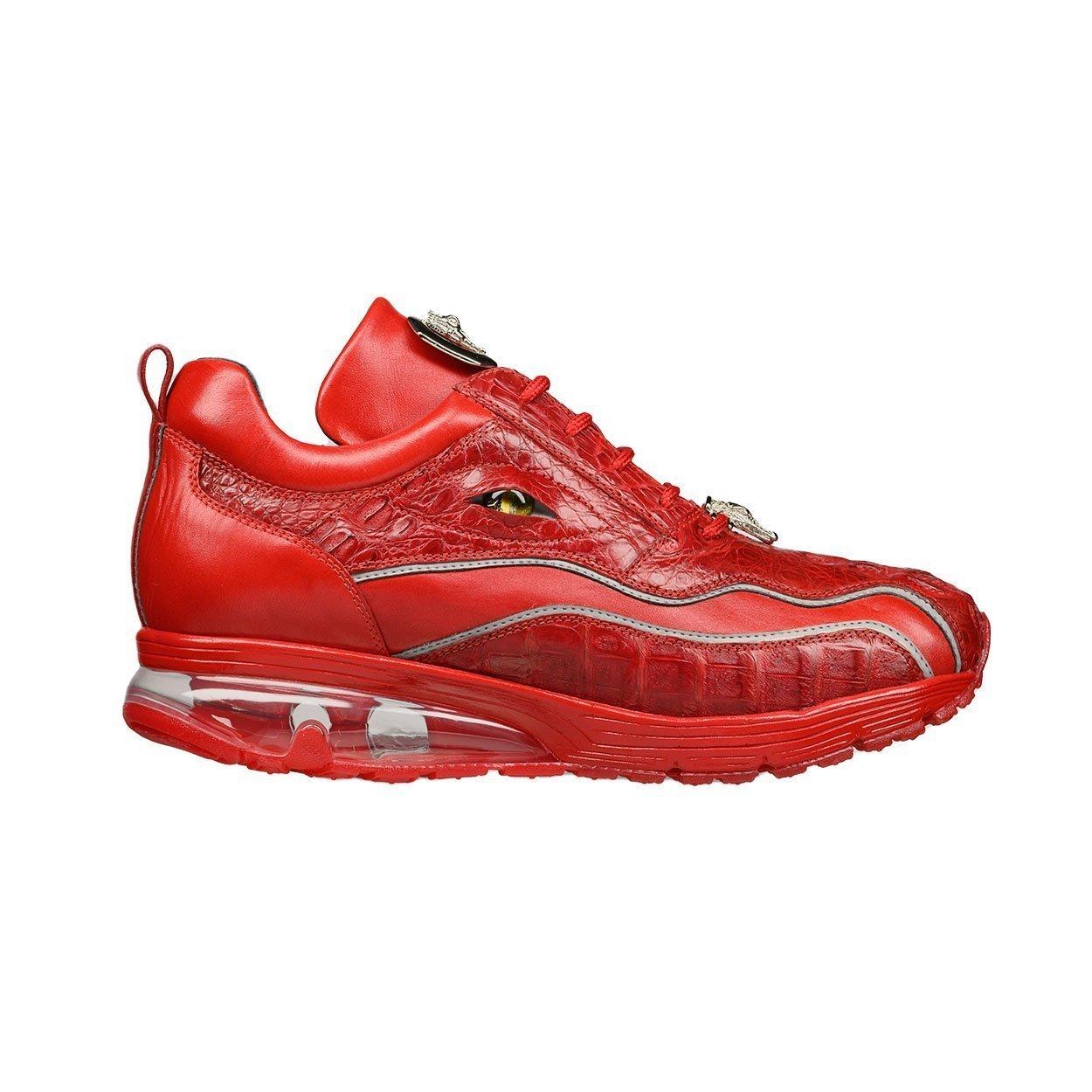 Belvedere E04 Rexy Shoes Exotic Crocodile / Calf-skin Leather Eyes Casual  Sneakers (bv3017) in Red for Men | Lyst