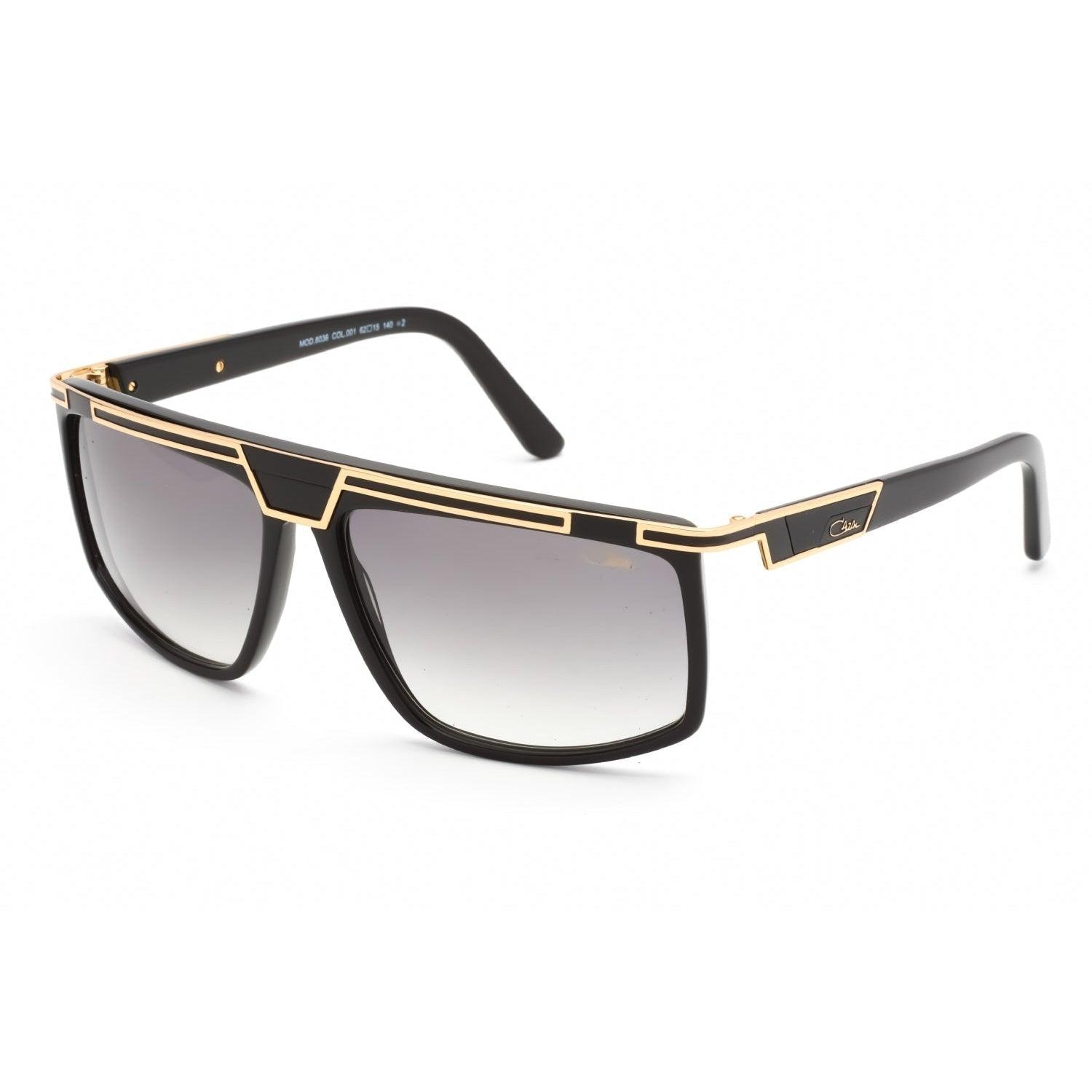 CAZAL Cazal Black Gold Sunglasses Square Grey Gradient Smoke Mens MOD 8036 COL 001 