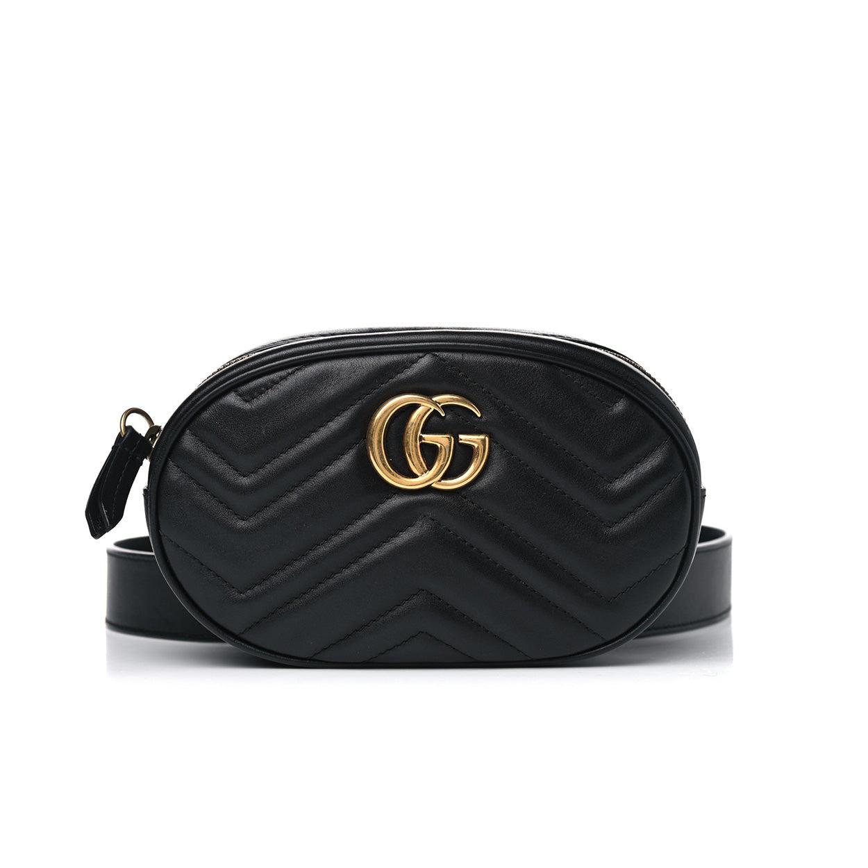 Used : GUCCI​ Marmont ​GG Lamb​ Black - Authentic​ bag Size : 26 -  9brandname