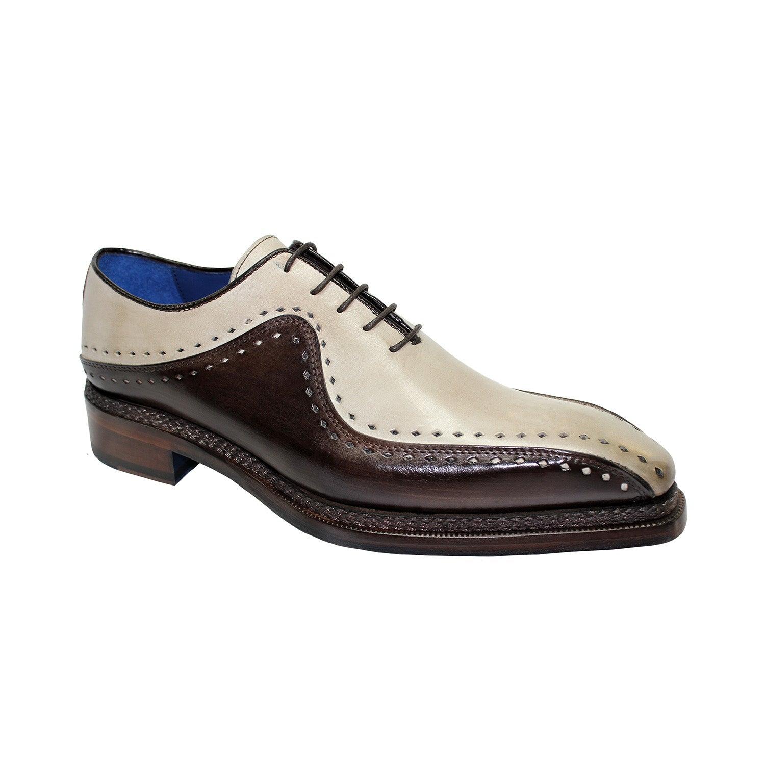 Emilio Franco Leopoldo Shoes Chocolate/beige Calf-skin Leather Oxfords  (ef1069) in Black for Men | Lyst