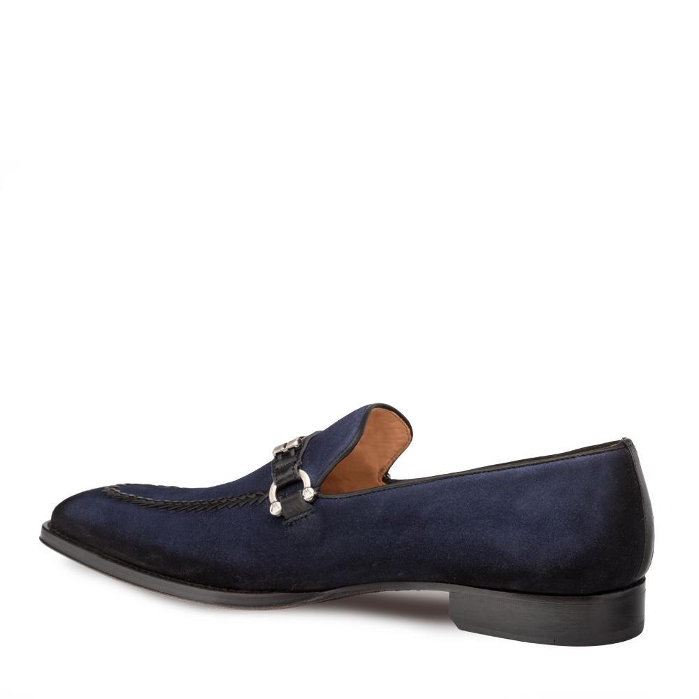 mz3263 Mezlan 9728 Halsey Shoes Suede Leather Horsebit Loafers in Blue for Men Mens Shoes Slip-on shoes Loafers 