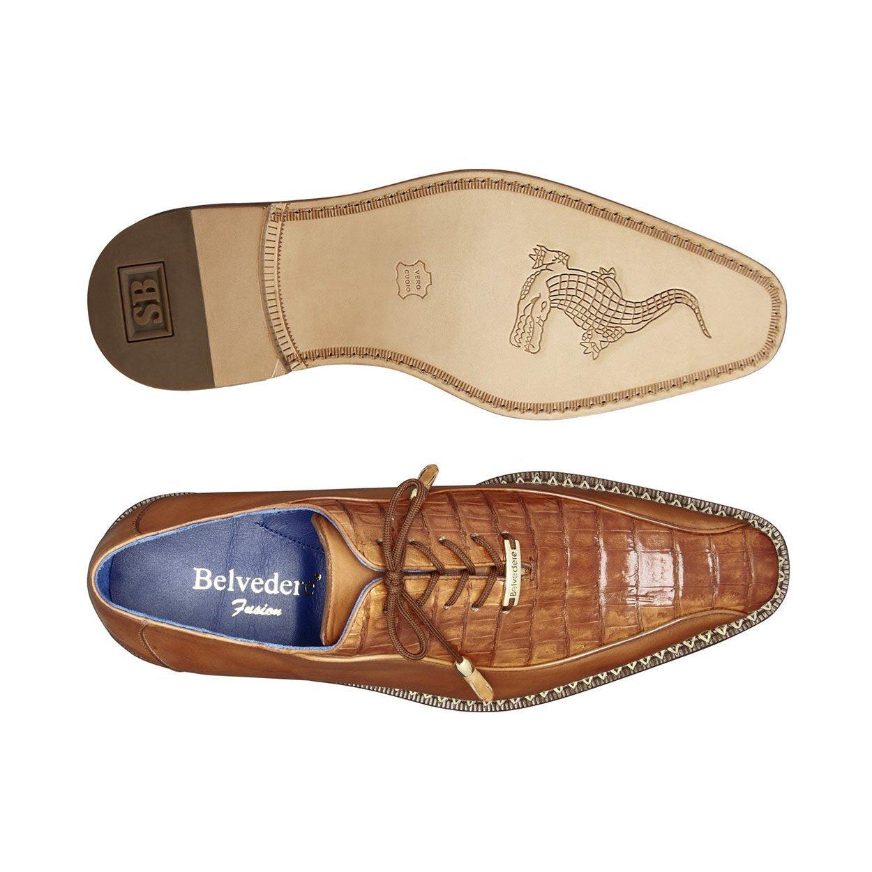 Belvedere Gabriele Designer Shoes Brandy Crocodile & Calf-skin Leather  Oxfords B04 (bv2856) in Camel (Natural) for Men | Lyst