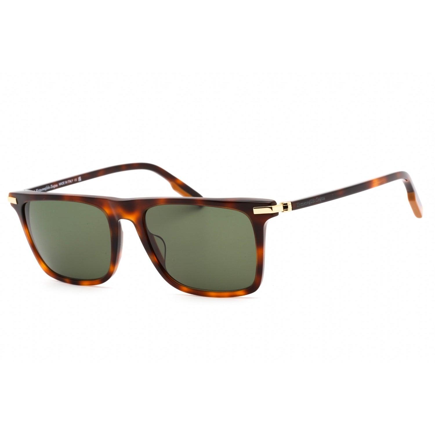 Zegna Ez0204 Sunglasses Dark Havana / Green for Men | Lyst