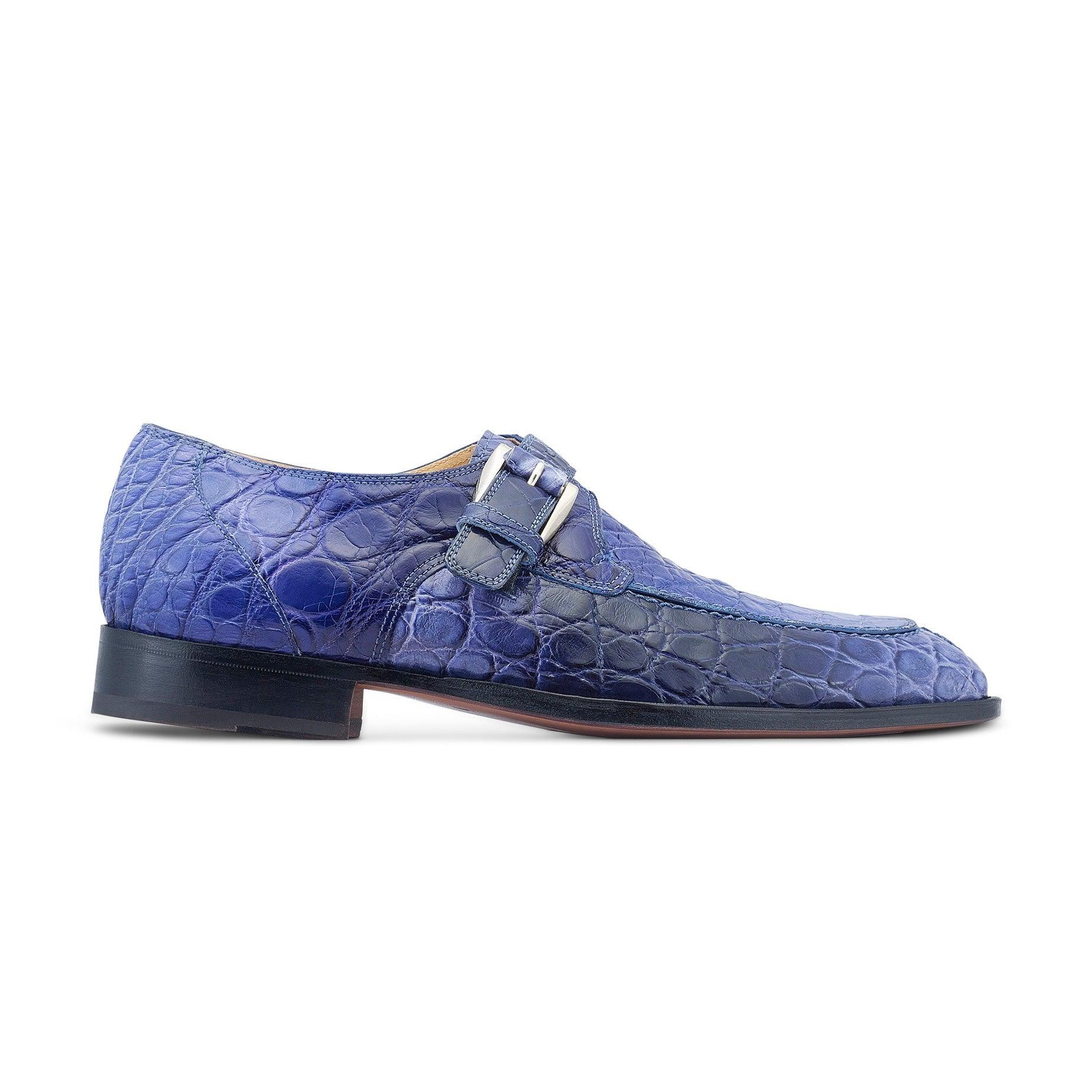 Mauri Minister 3232 Shoes Multi Exotic Alligator Split-toe Monk-strap  Loafers (ma5532) in Blue for Men