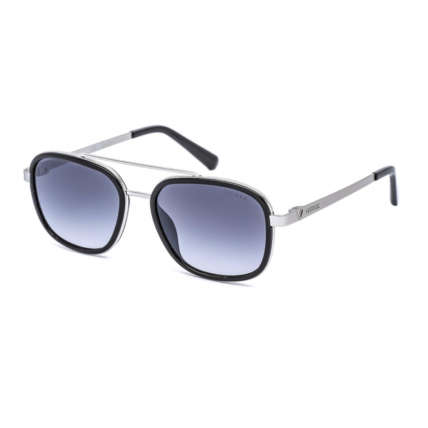Guess Gu6950 Sunglasses Shiny Black / Smoke Mirrored in Blue for Men | Lyst