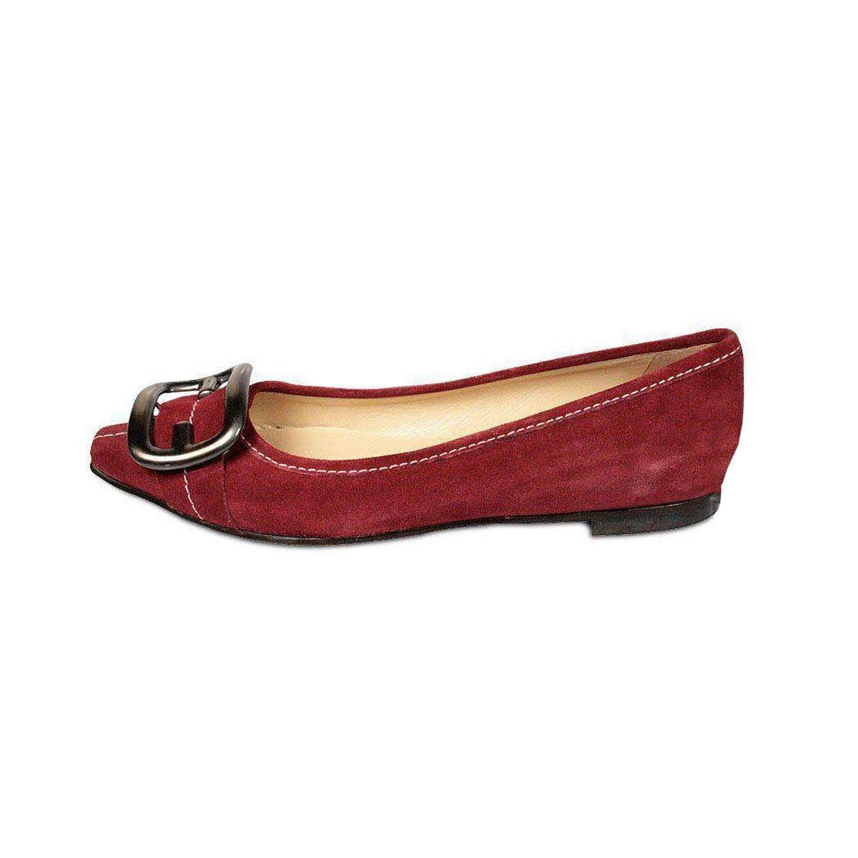 Fendi Designer Shoes For Women Flat Suede Shoes 8x2825 (ffw06) in Red | Lyst