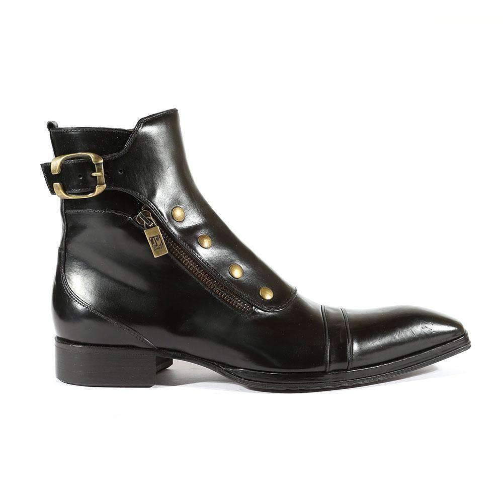 Jo Ghost Italian Designer Shoes Montalcino Nero X Plato Leather Boots  (jg2103-g) in Black for Men | Lyst
