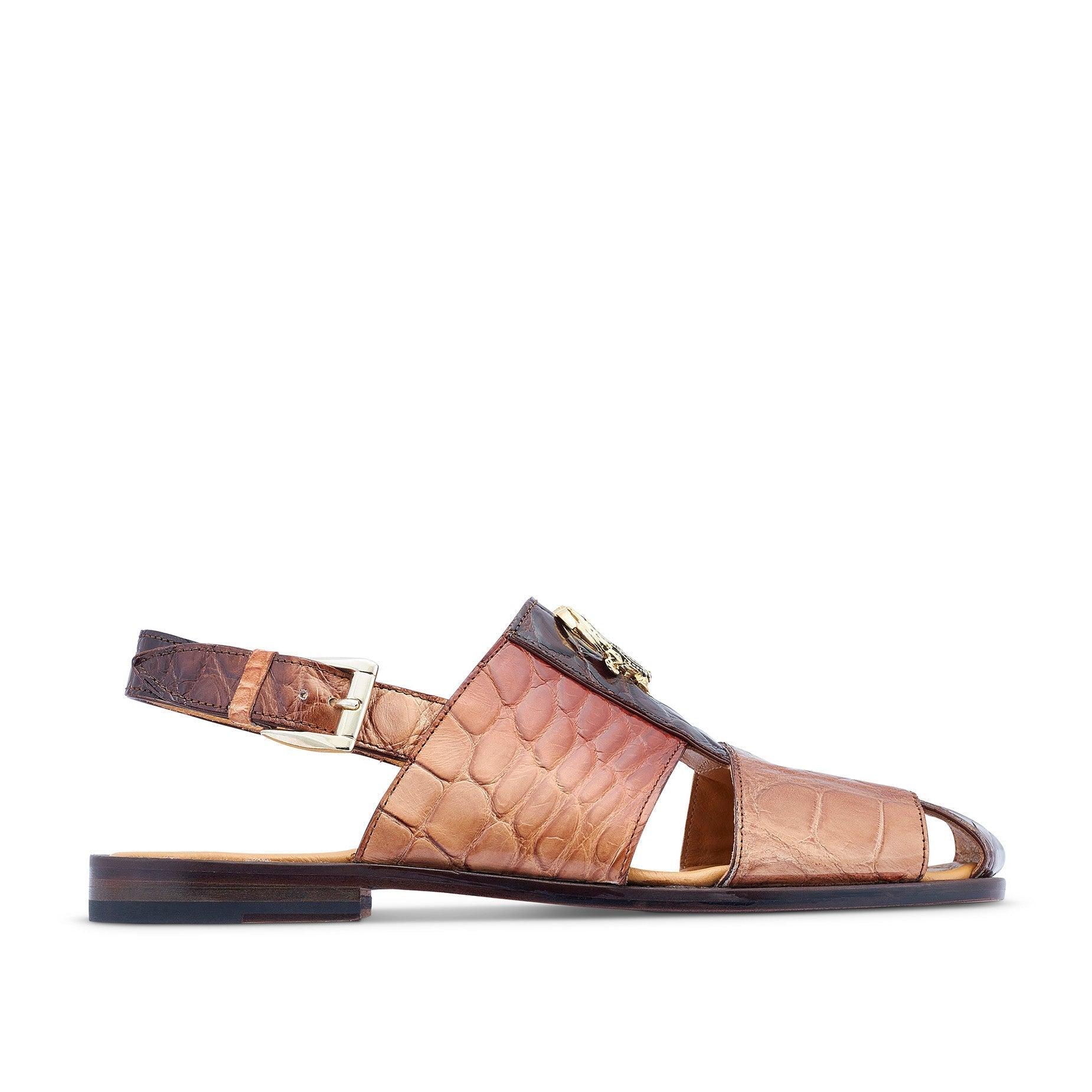 Mauri 5126 Hydro Shoes Multi- & Cream Exotic Alligator Sandals (ma5430) in  Brown for Men | Lyst