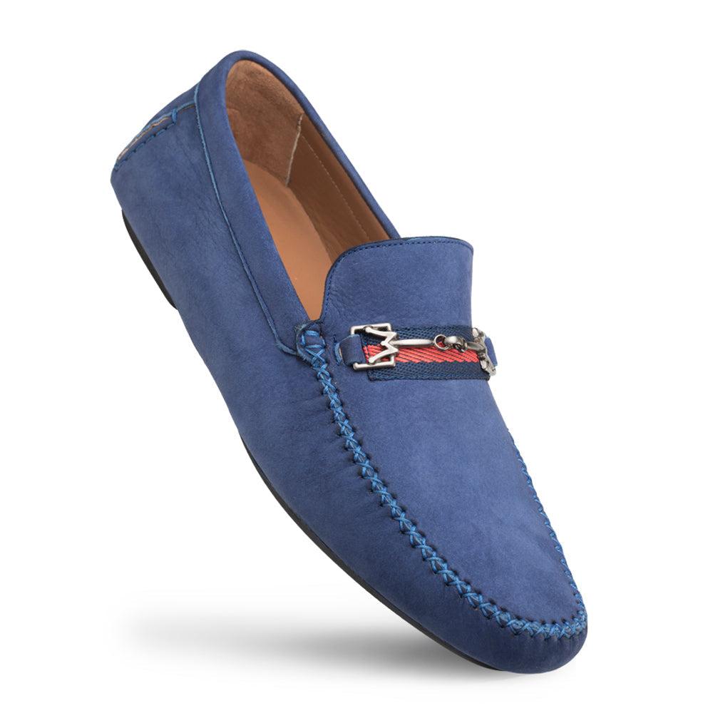 Mezlan R7349 Shoes Nubuck Moccasin Ornament Driver Loafers (mz3445) in Blue  for Men | Lyst