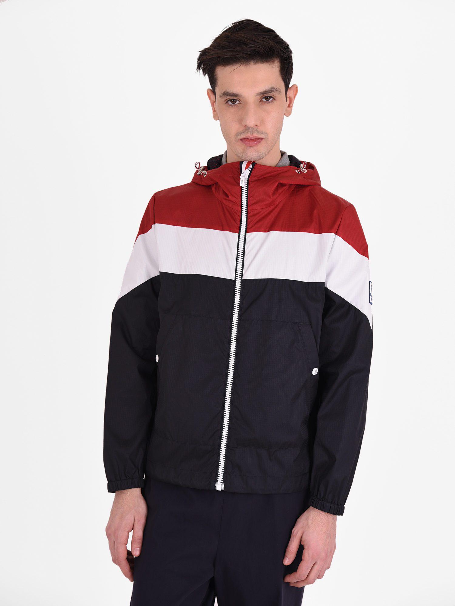 Moncler Synthetic Striped Hooded Jacket 