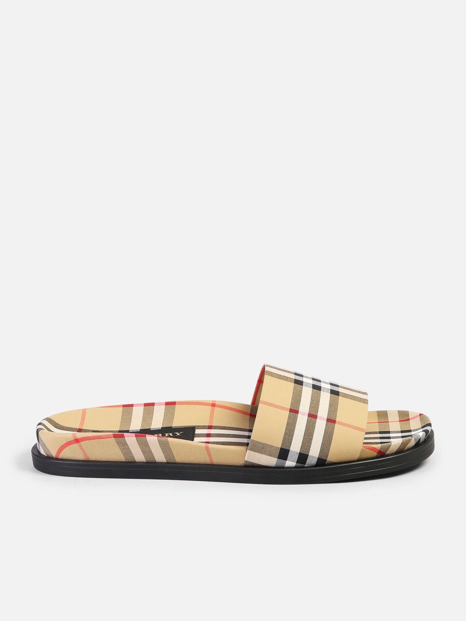 mens burberry slides