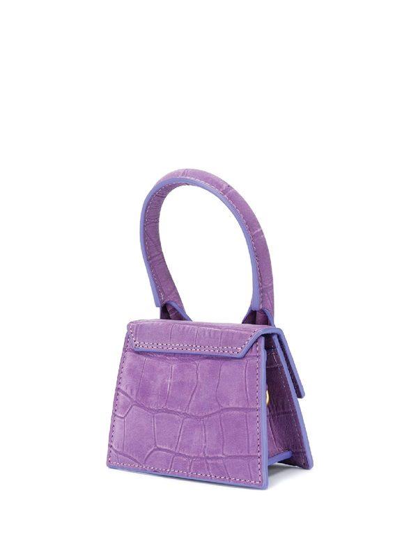 Jacquemus Le Chiquito Crocodile Print Leather Bag in Purple - Lyst