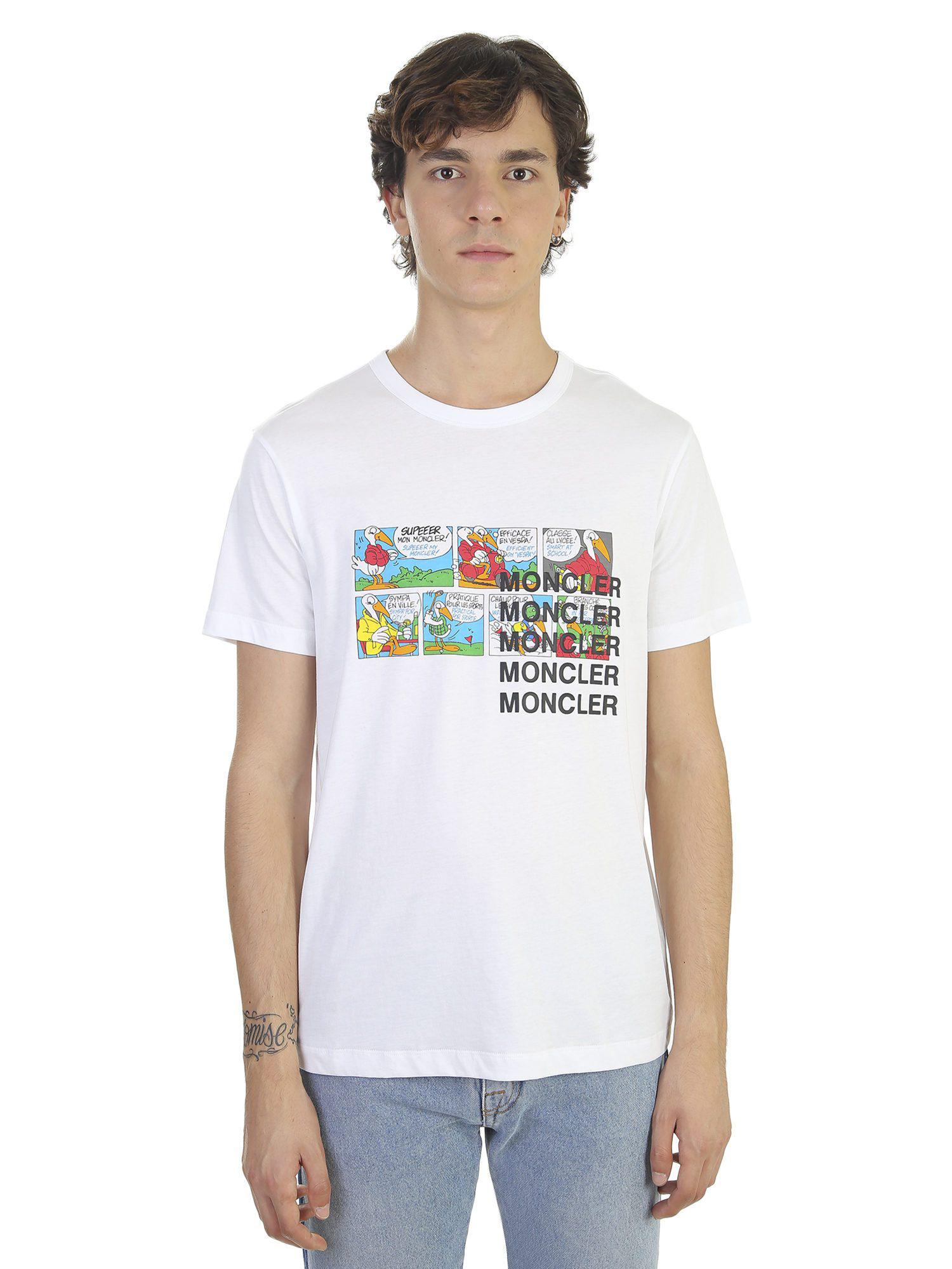 Moncler Comics Printed Cotton T-shirt 