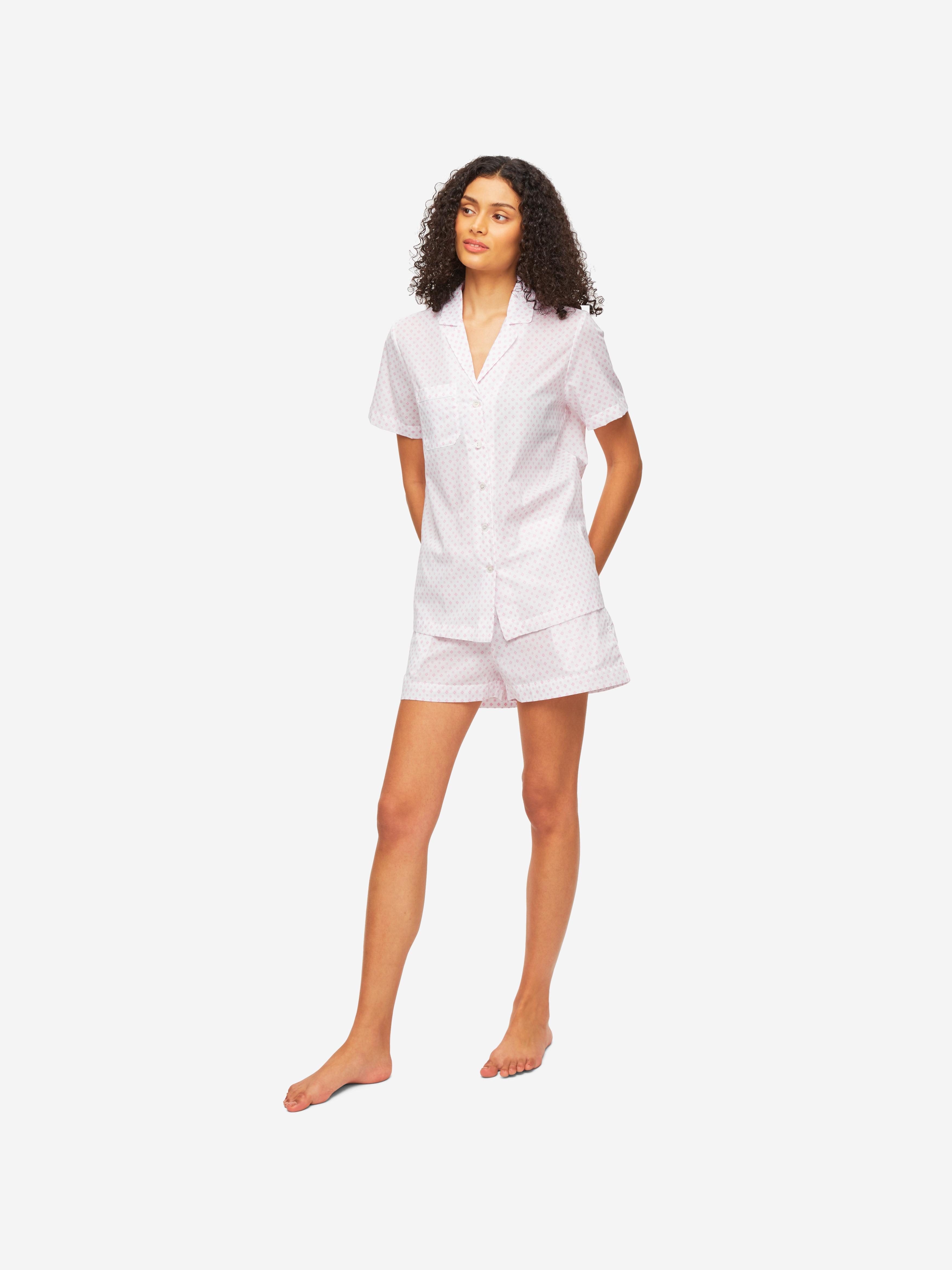 Womens Clothing Nightwear and sleepwear Pyjamas Derek Rose Short Cami Pyjamas Nelson 88 Cotton Batiste in White 