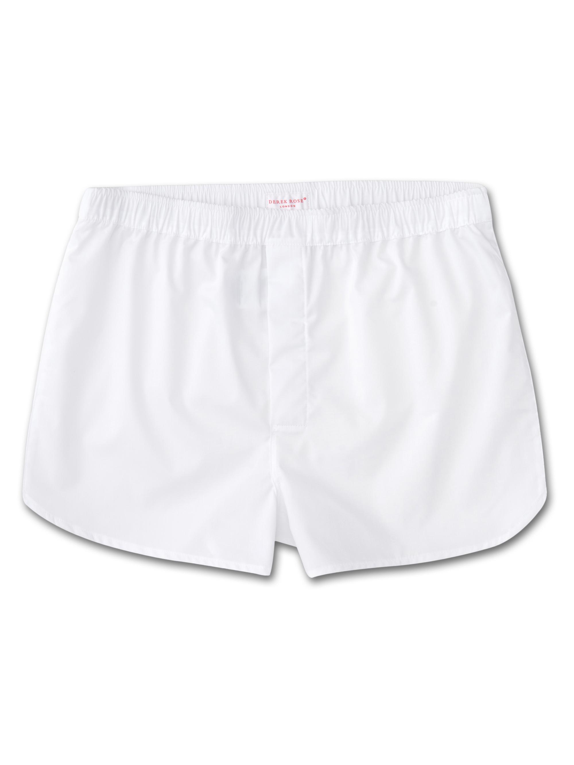 Download Derek Rose Modern Fit Boxer Shorts Savoy Pure Cotton White ...