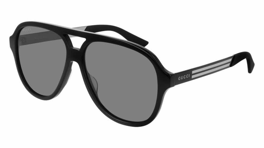 Gucci GG0529S Square Metal Aviator Gold Sunglasses in Black for Men Lyst