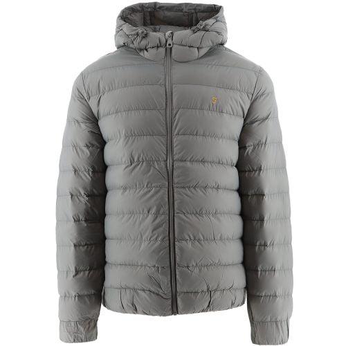 Farah Battleship Strickland Wadded Jacket in Grey for Men Lyst UK