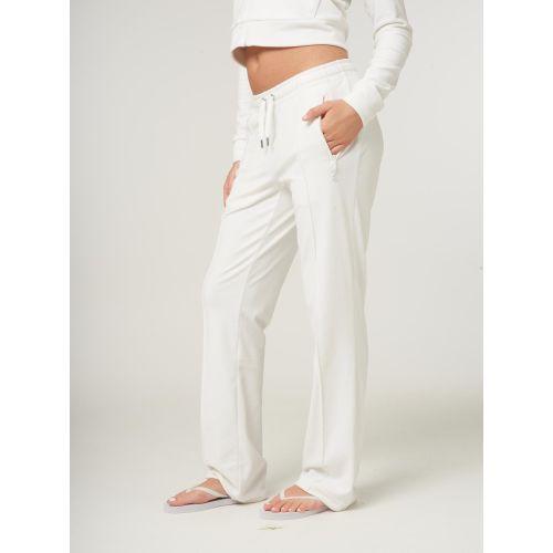 Juicy Couture Bright Velour Diamante Tracksuit Bottom in White