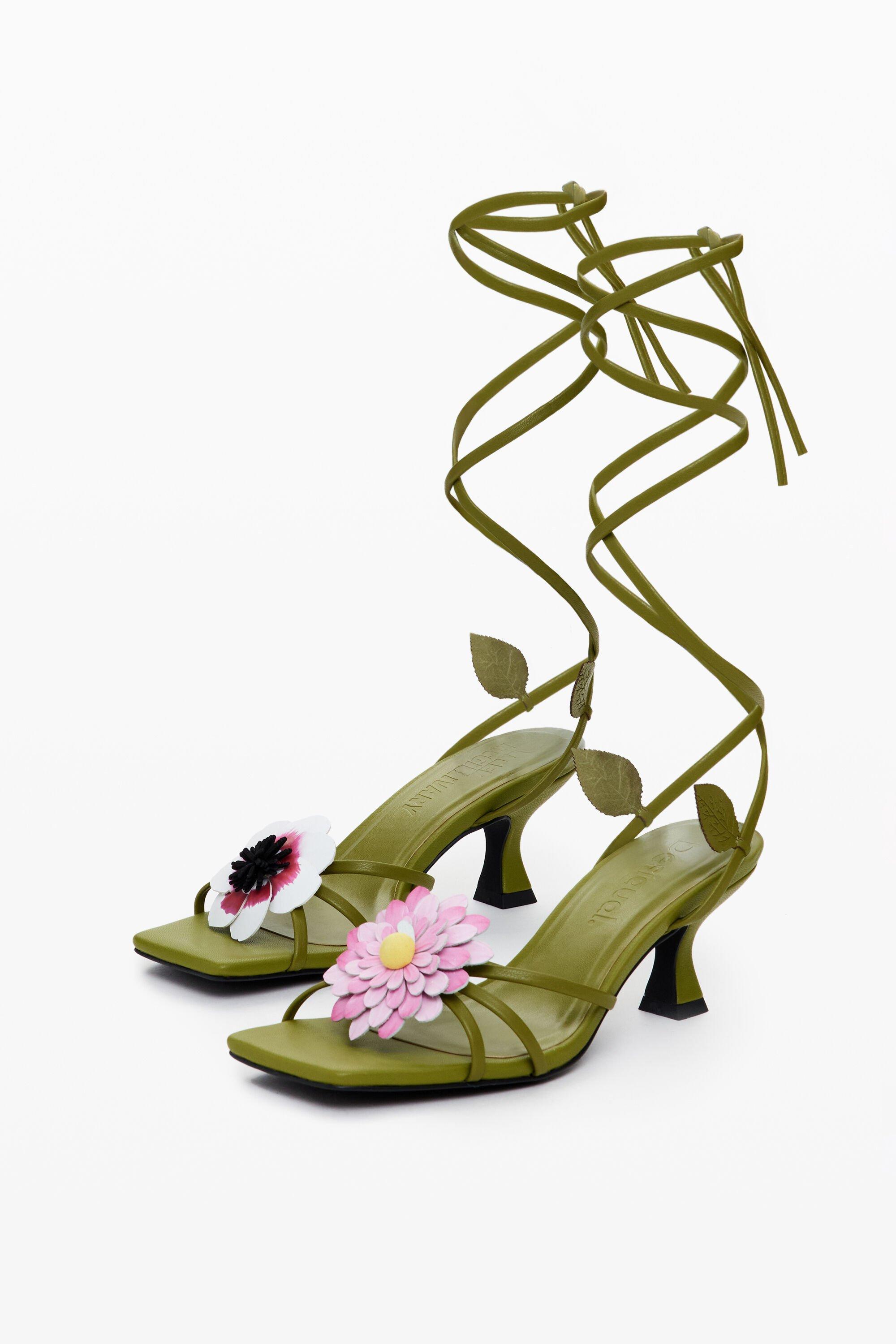 Desigual Tyler Mcgillivary Floral Heel Sandal in Green Lyst