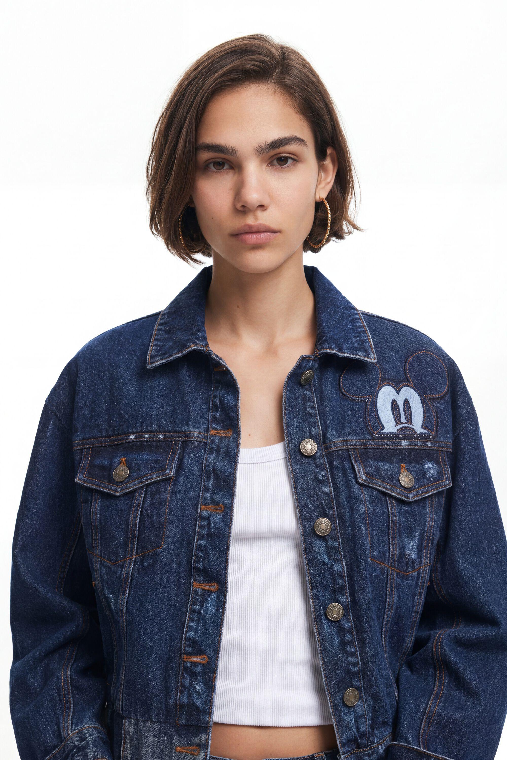 Desigual Mickey Denim Jacket, Cotton in Blue | Lyst