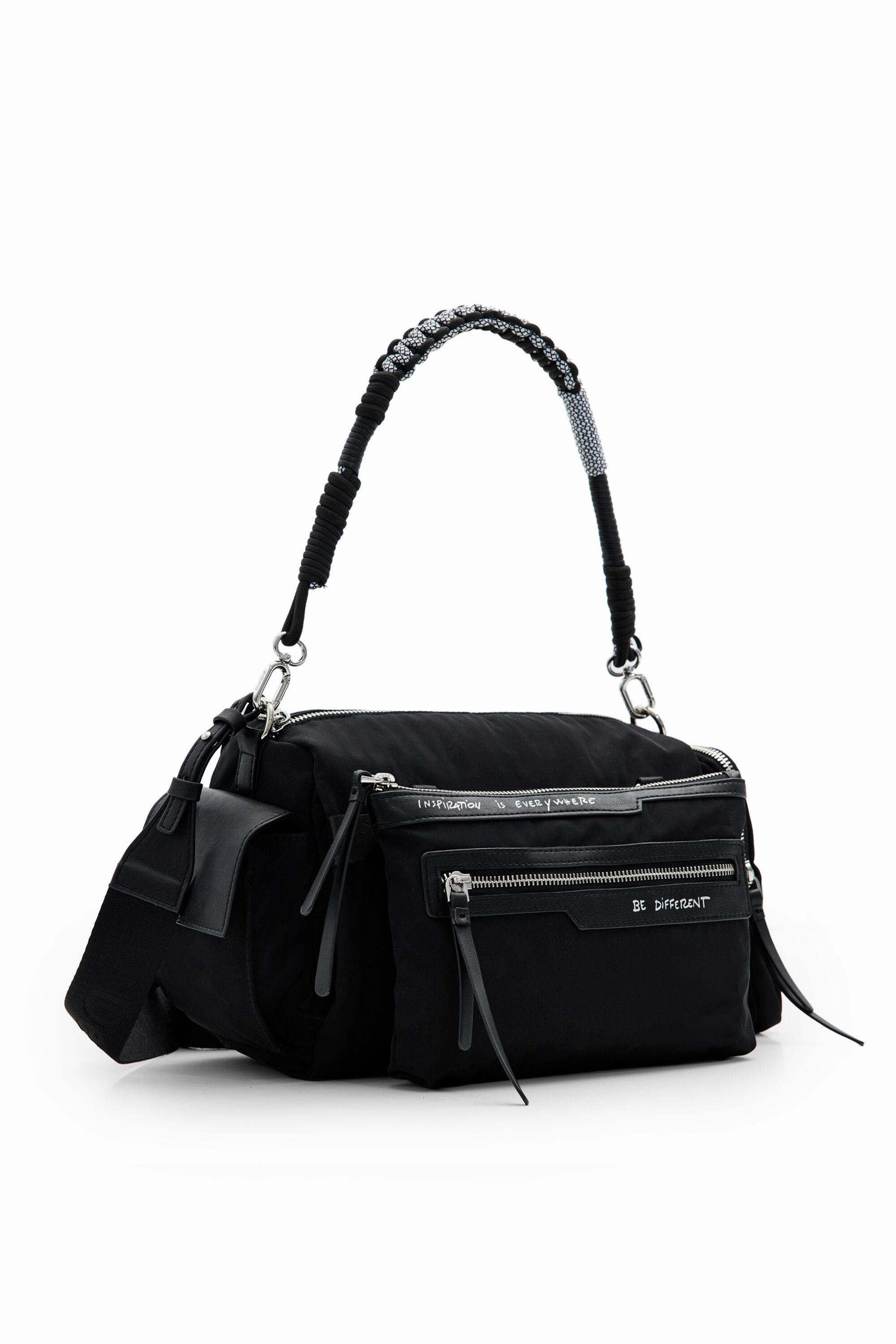 Desigual Midsize Nylon Pockets Bag in Black | Lyst
