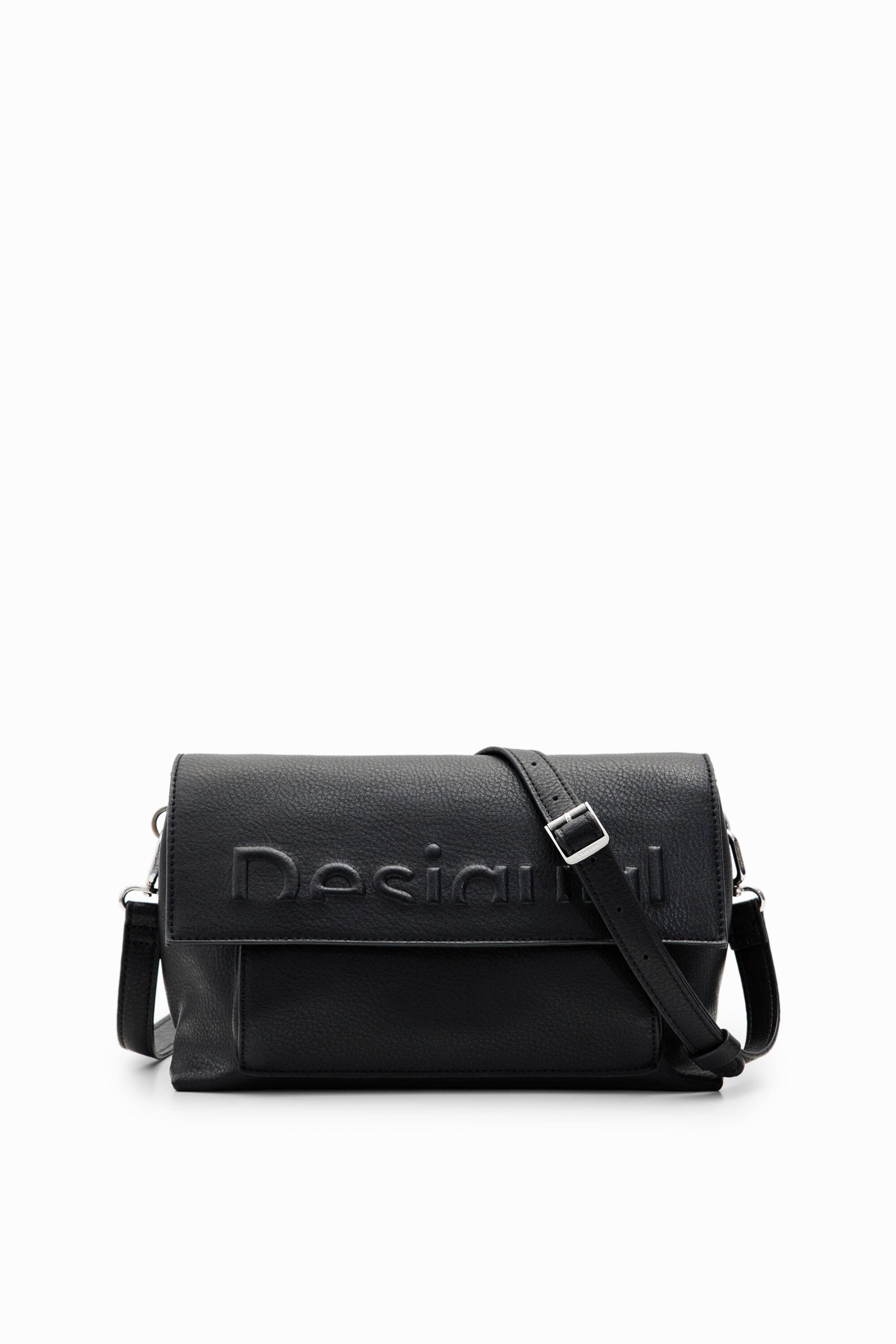 Desigual Midsize Half-logo Crossbody Bag in Black | Lyst