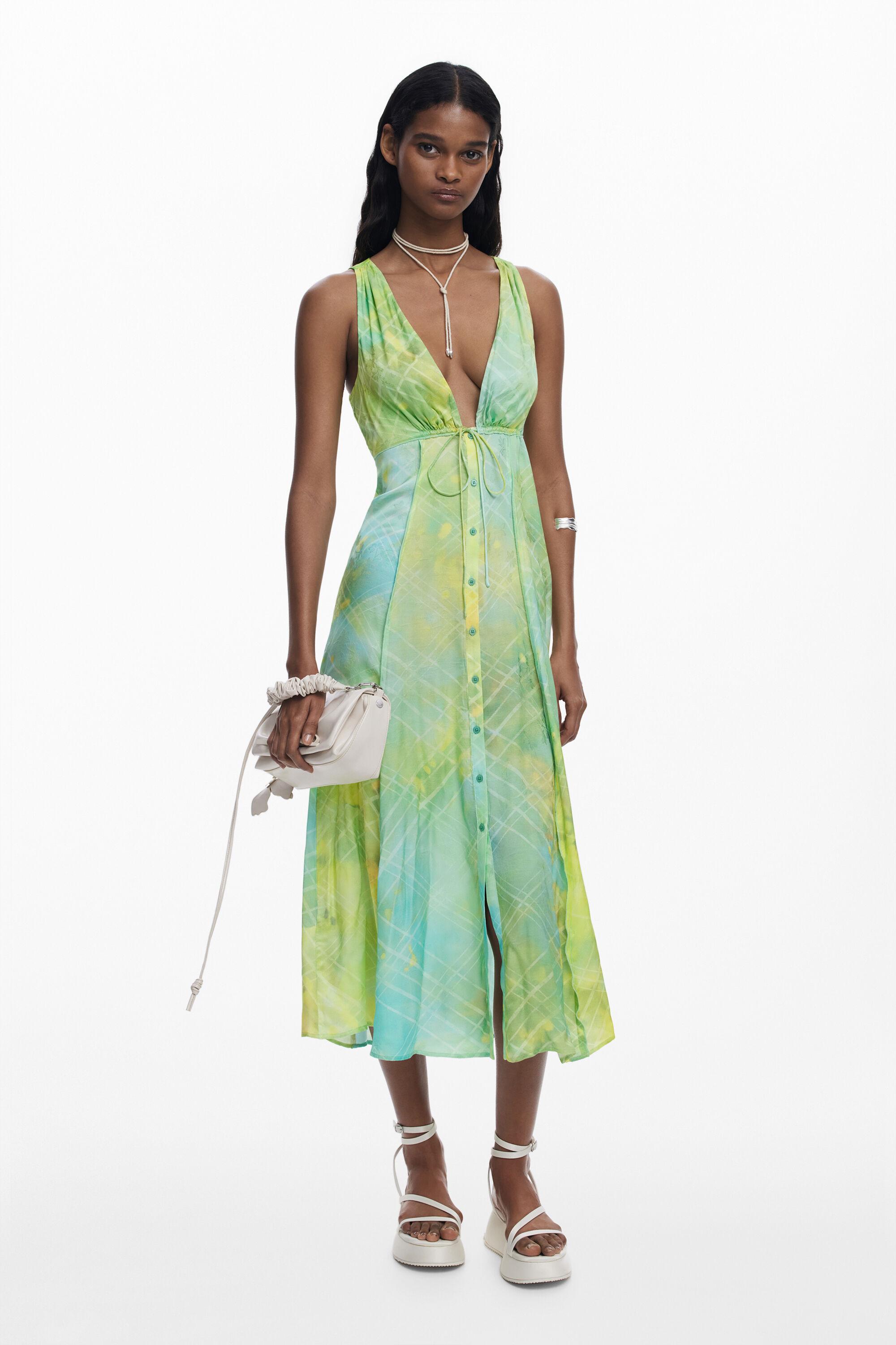Desigual Damen Kleid Lässig - Langarm Mit Hemdkrag Produktbild-Vorschau 5