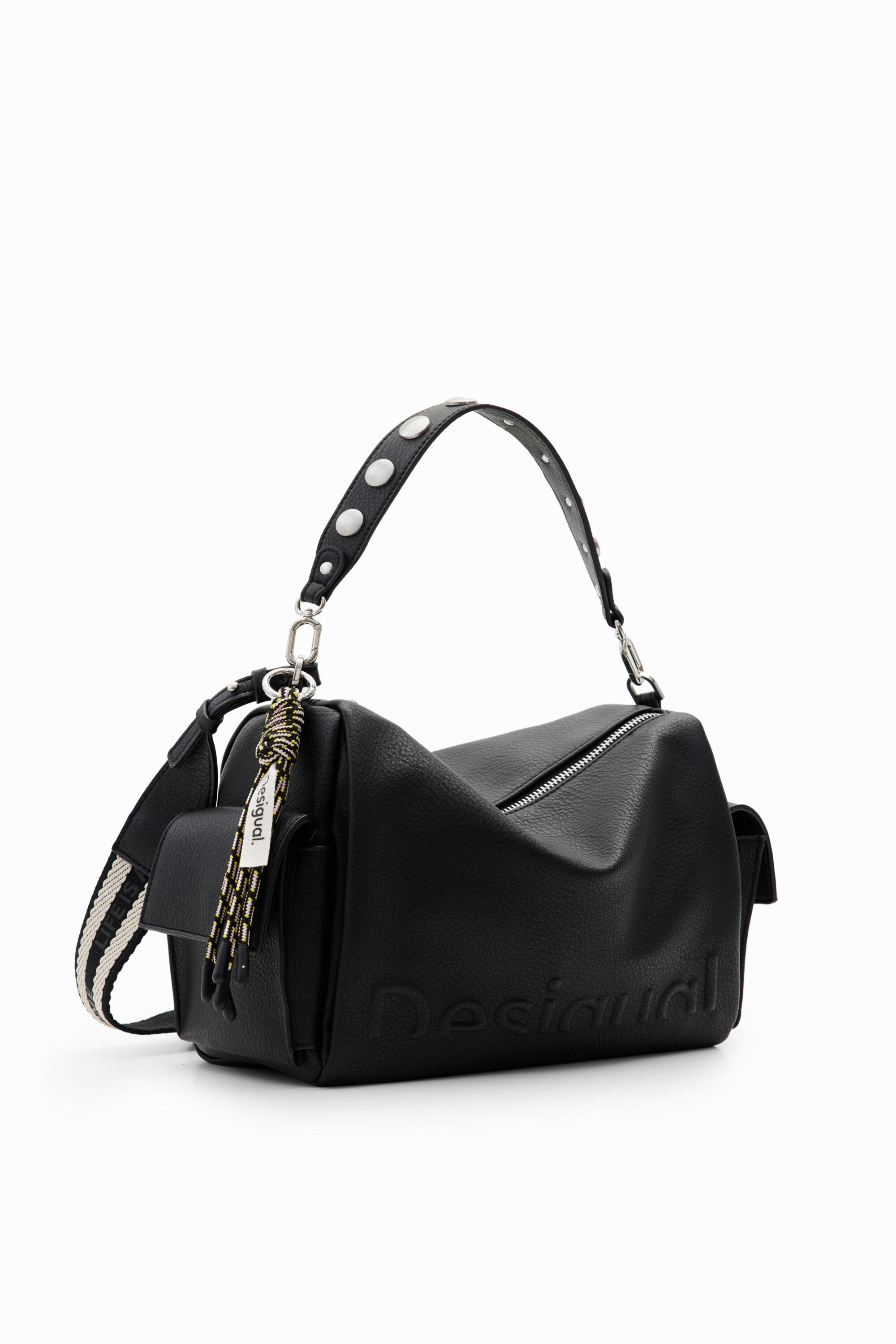 Desigual Midsize Half-logo Bag in Black | Lyst UK