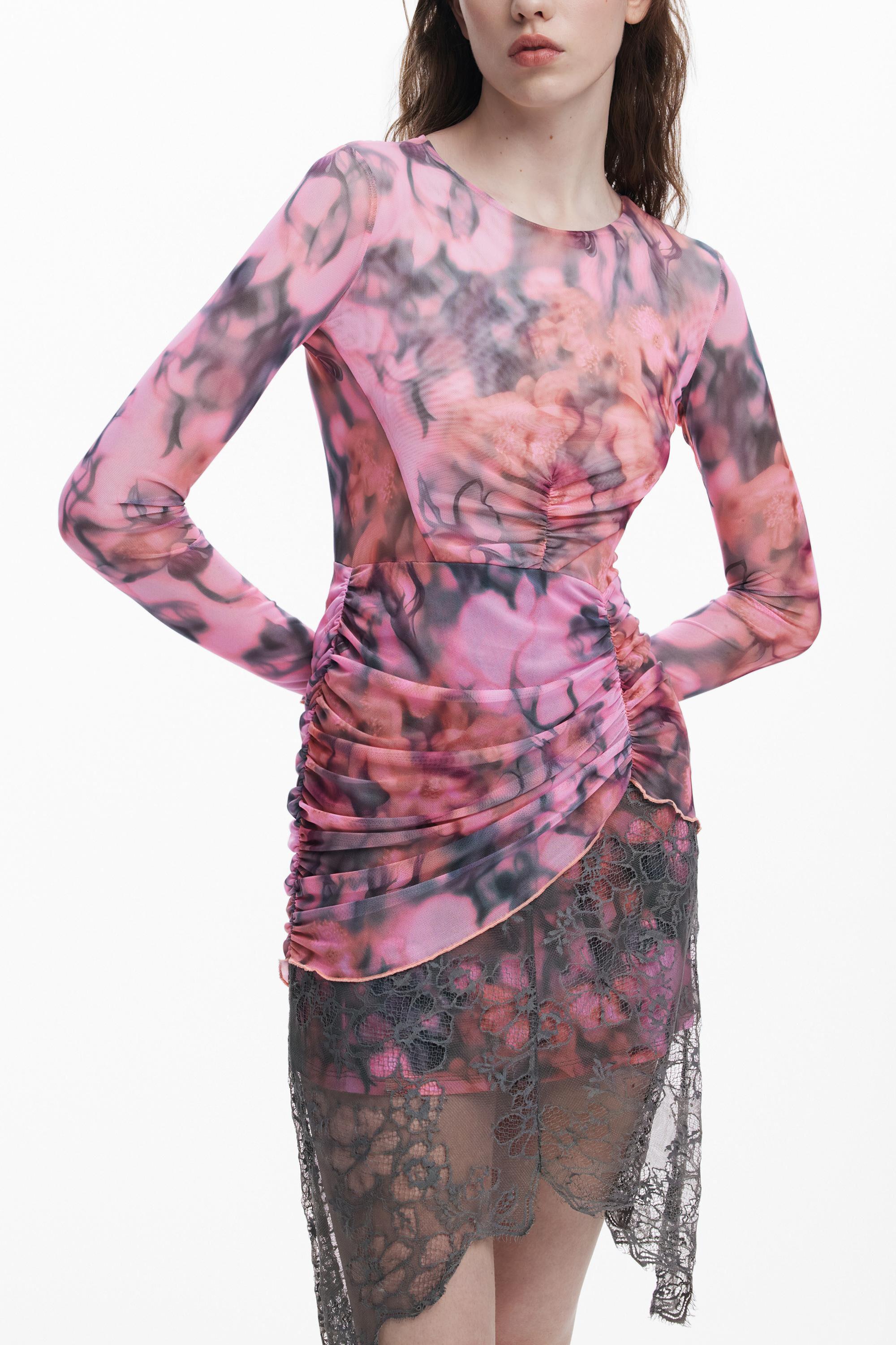 Desigual Collina Strada Asymmetrical Dress, Polyester in Red | Lyst UK