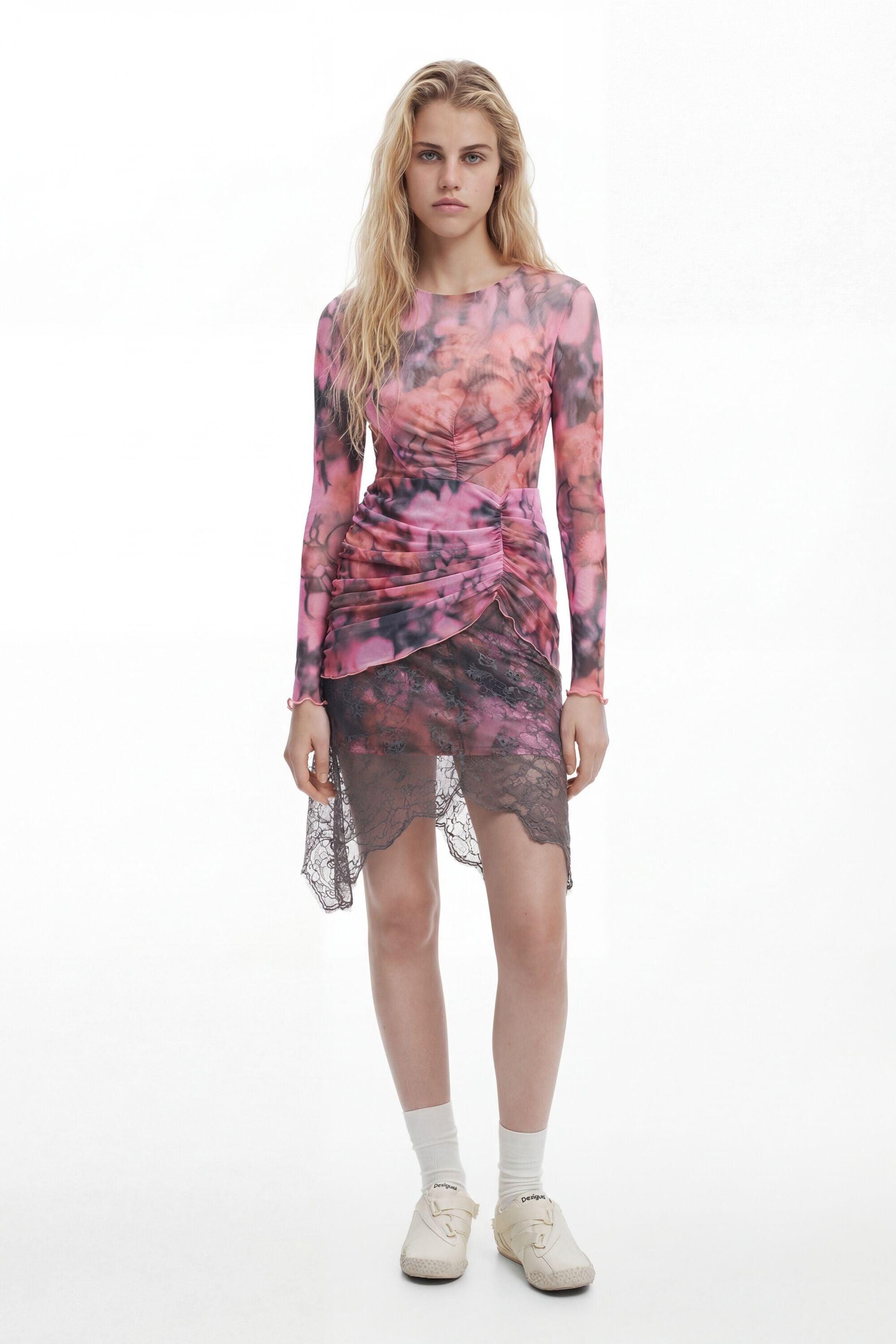 Desigual Collina Strada Asymmetrical Dress, Polyester in Red | Lyst UK