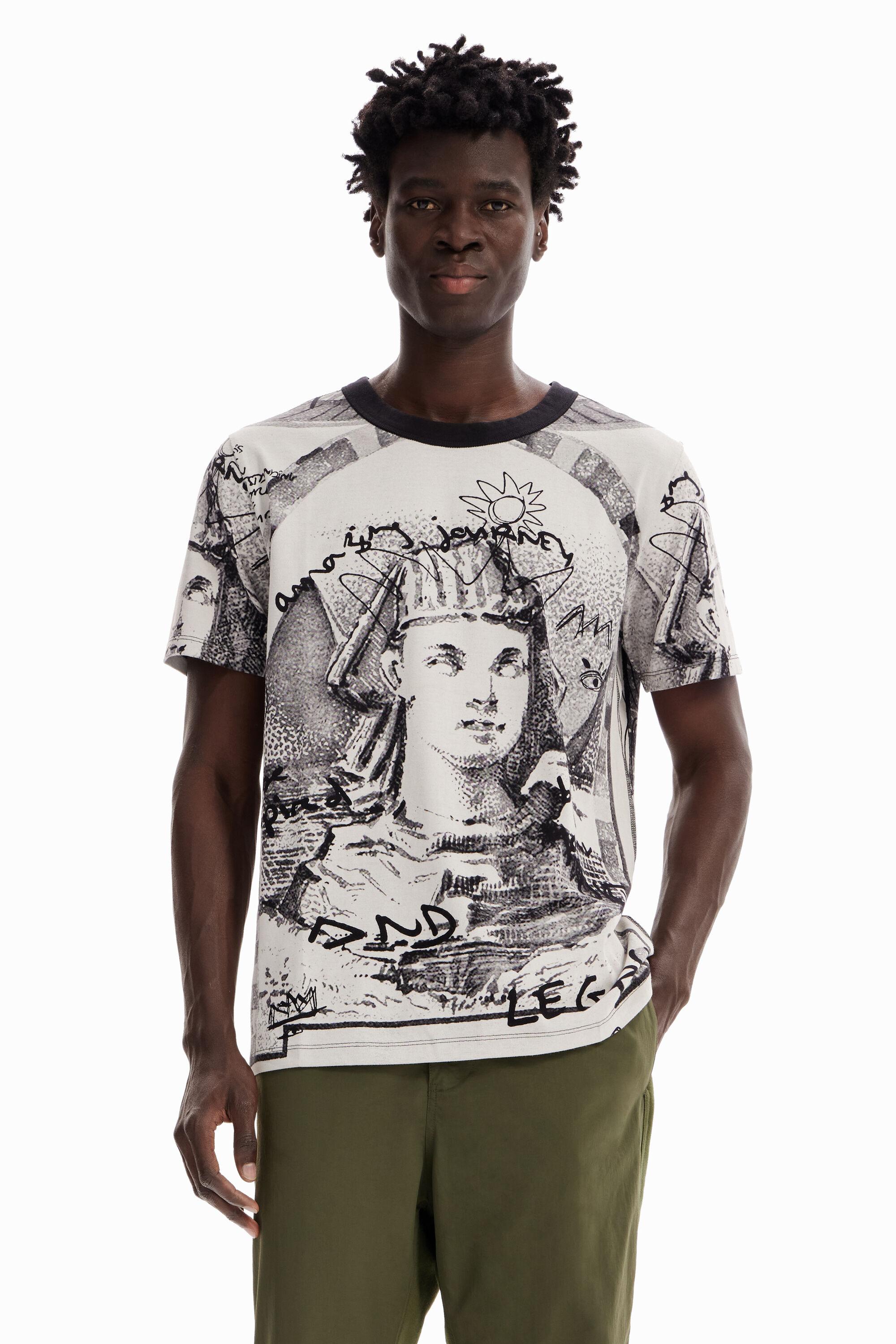 Desigual Contrast Sphinx T-shirt in Grey for Men | Lyst UK