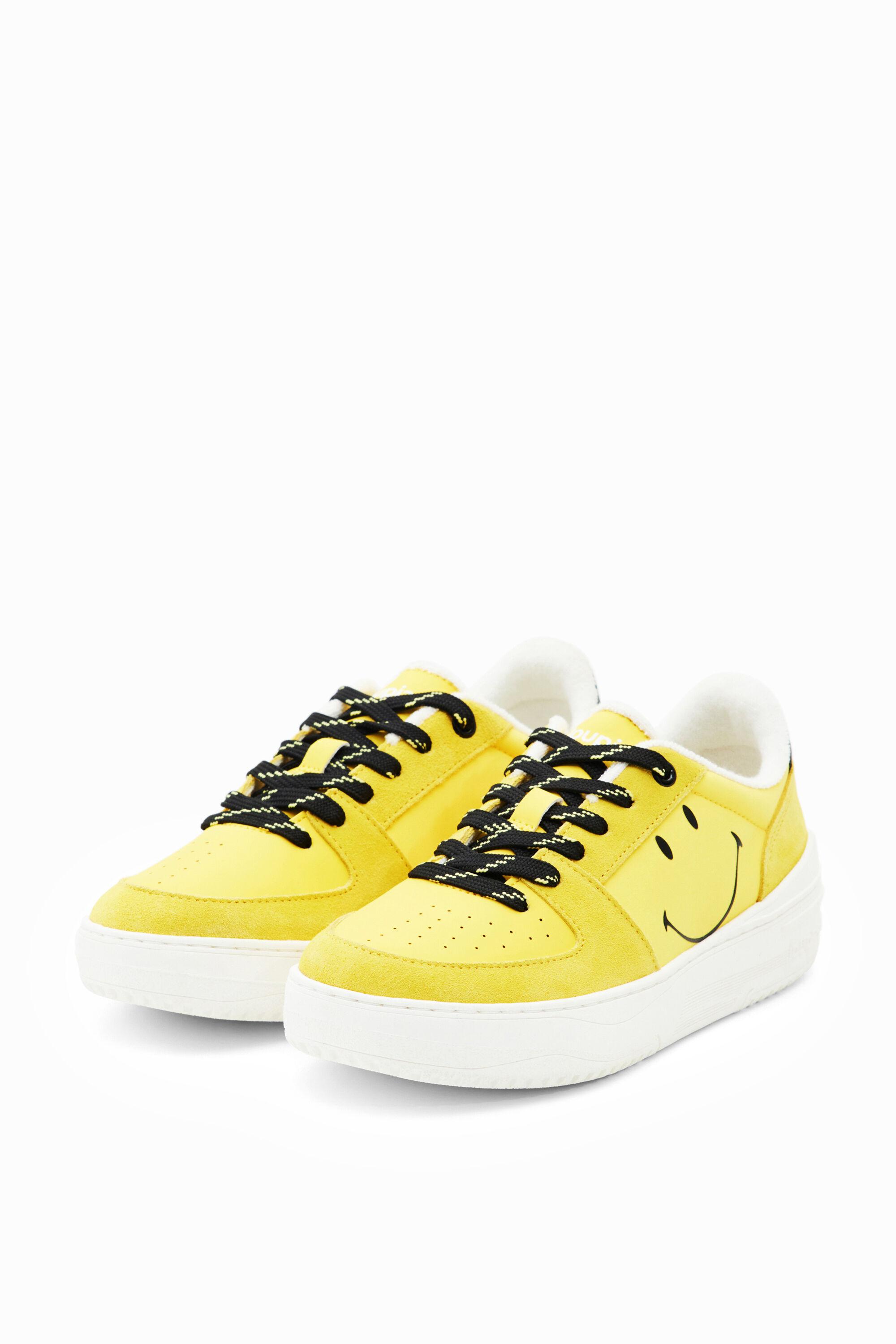 Desigual Towelling Smiley Platform Sneakers in Yellow | Lyst UK