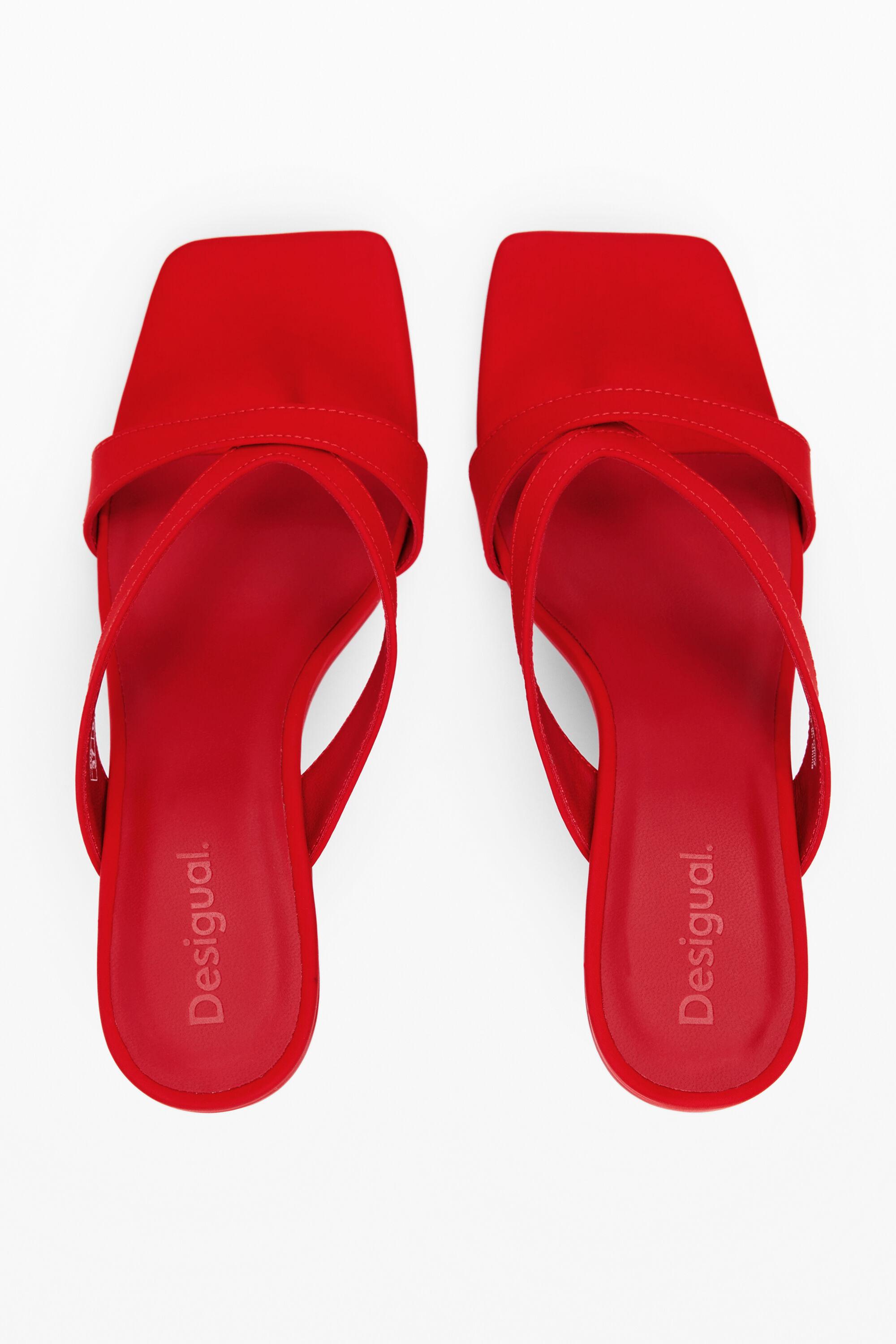 Desigual Heart Heel Sandal in Red Lyst UK