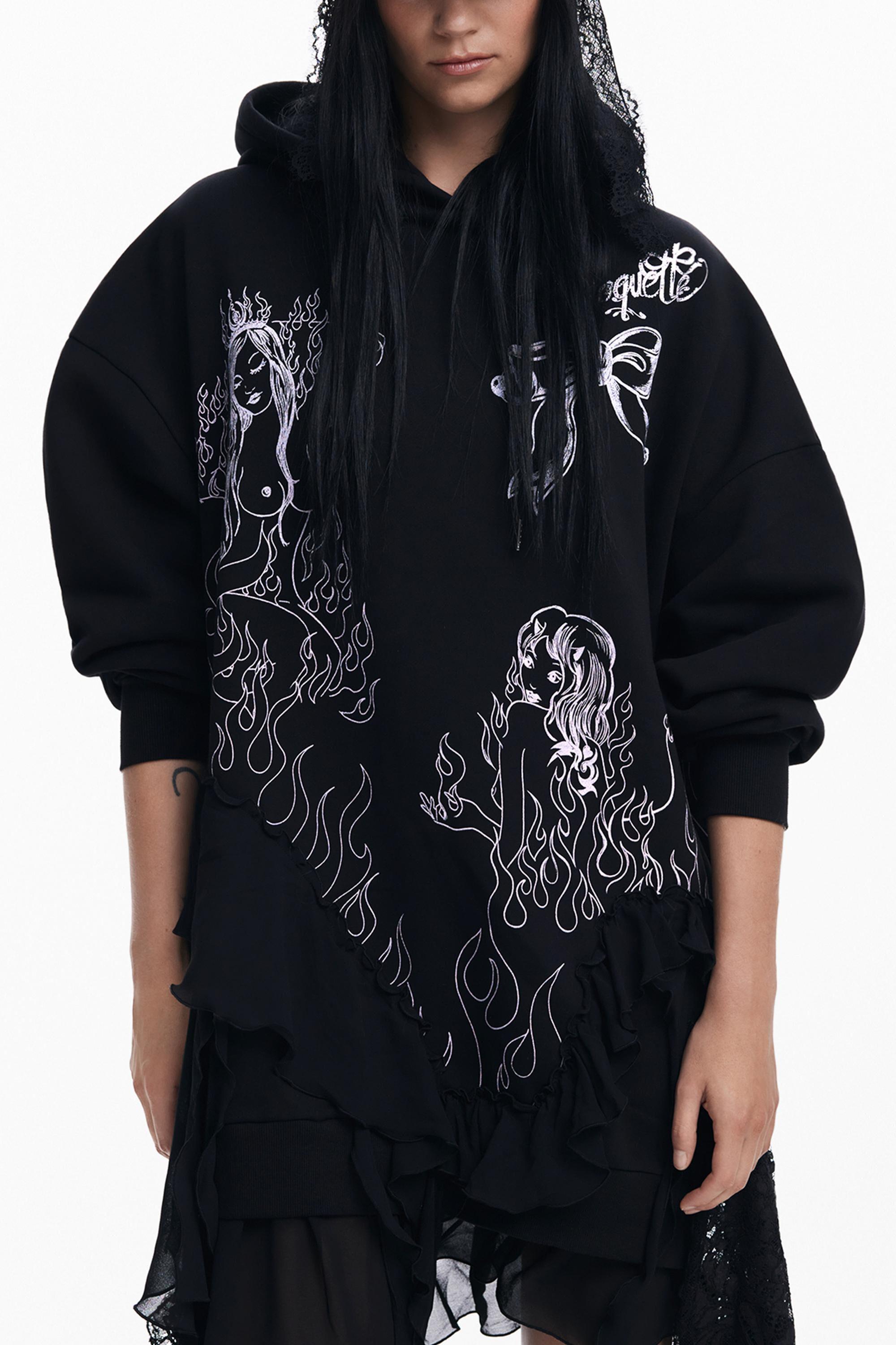 Desigual×Maria Escoteフーディパーカーitimi shury Desigual María Escoté Sweatshirt Dress, Cotton in Blue | Lyst