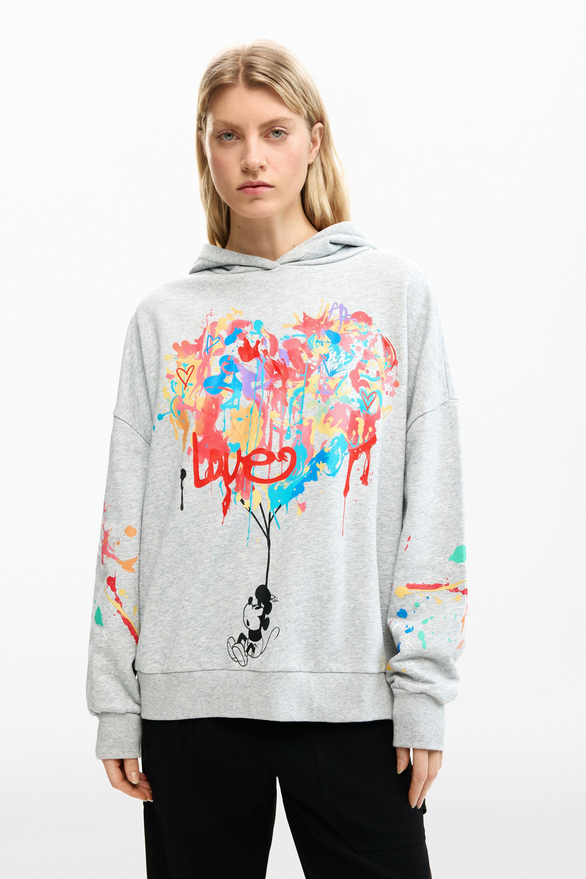 Desigual Sweatshirt Donna - Felpa Con Manica Lunga E Righe Colorate - 100% Cotone - Collezione SS25 - Taglie Regolari