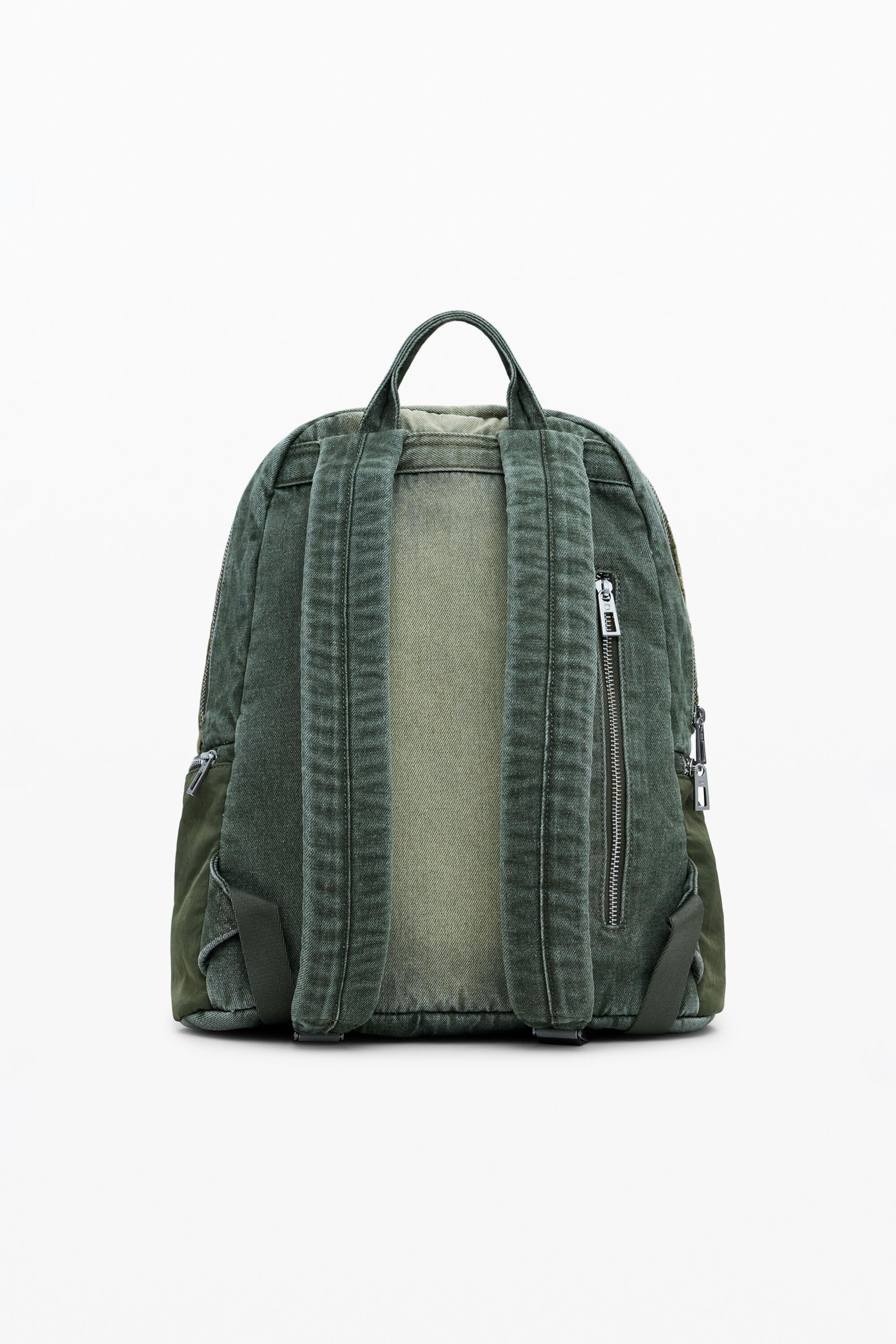 Desigual Green Polyester Backpack Desigual Large Multiposition Voyager Backpack, Polyester in  main image 3