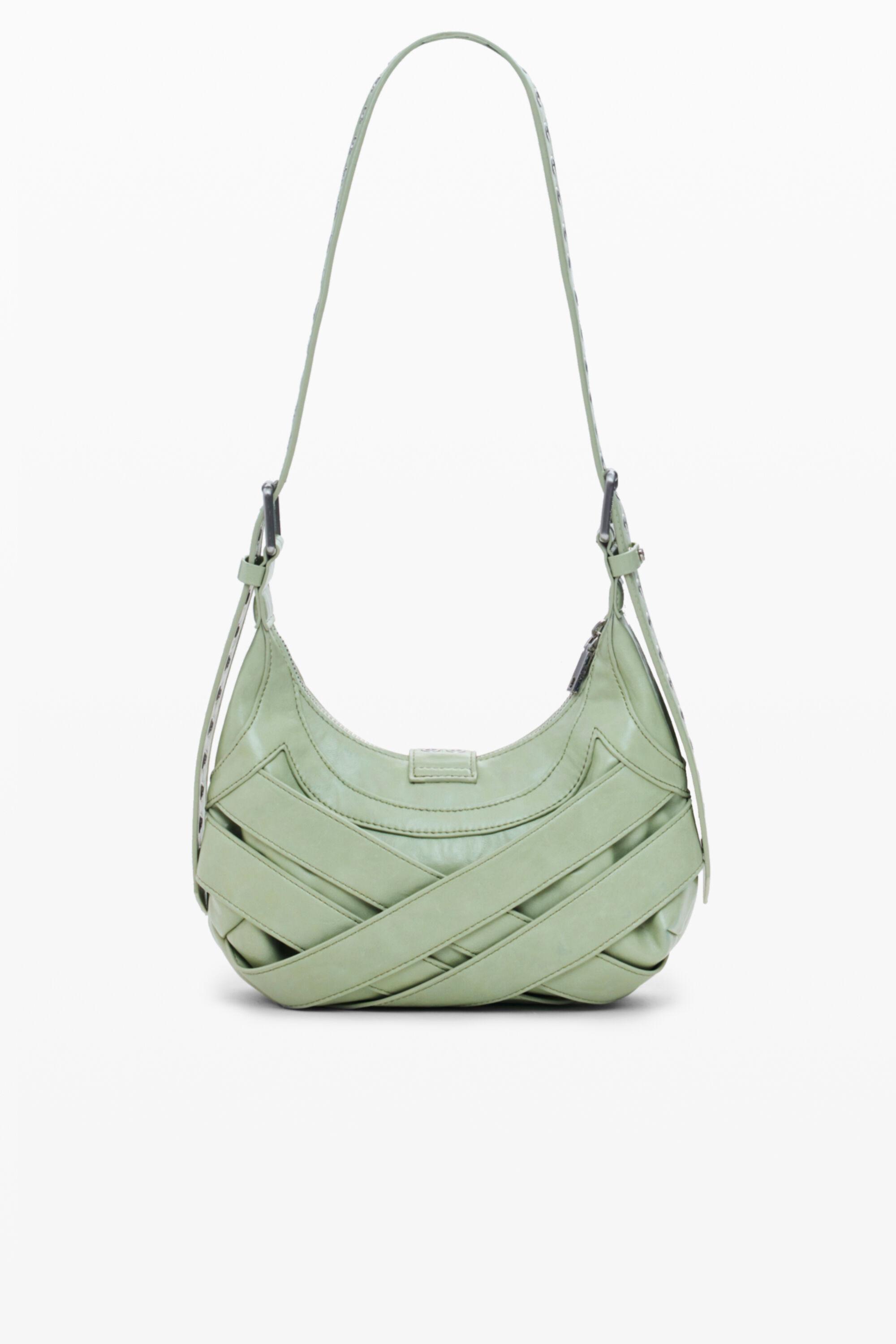 Desigual Borsa Della Spesa In Nylon Per Donna - Verde, Modello Lituania Con Pochette Interna E Manici Regolabili