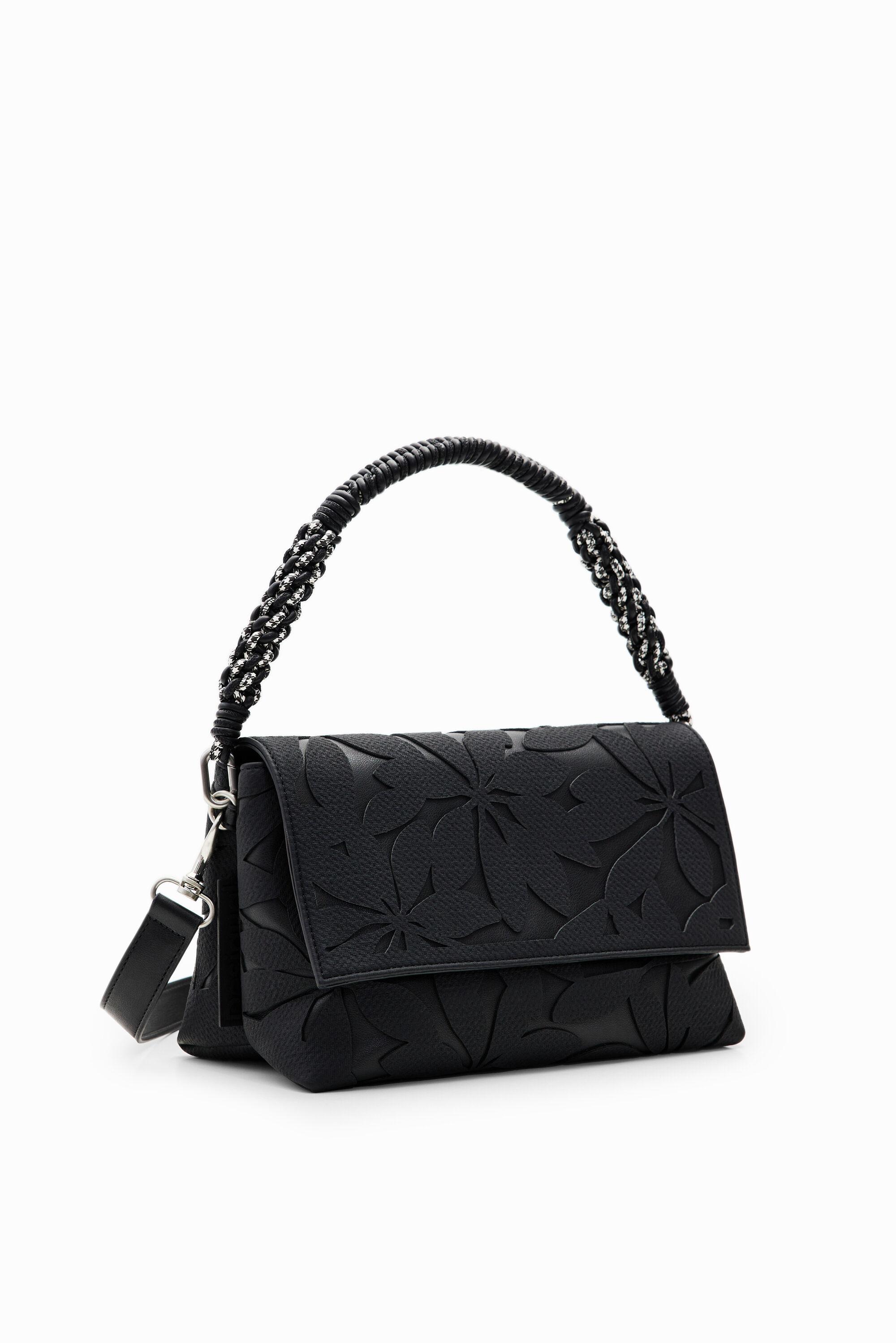 Desigual Midsize Diecut Flower Crossbody Bag in Black Lyst