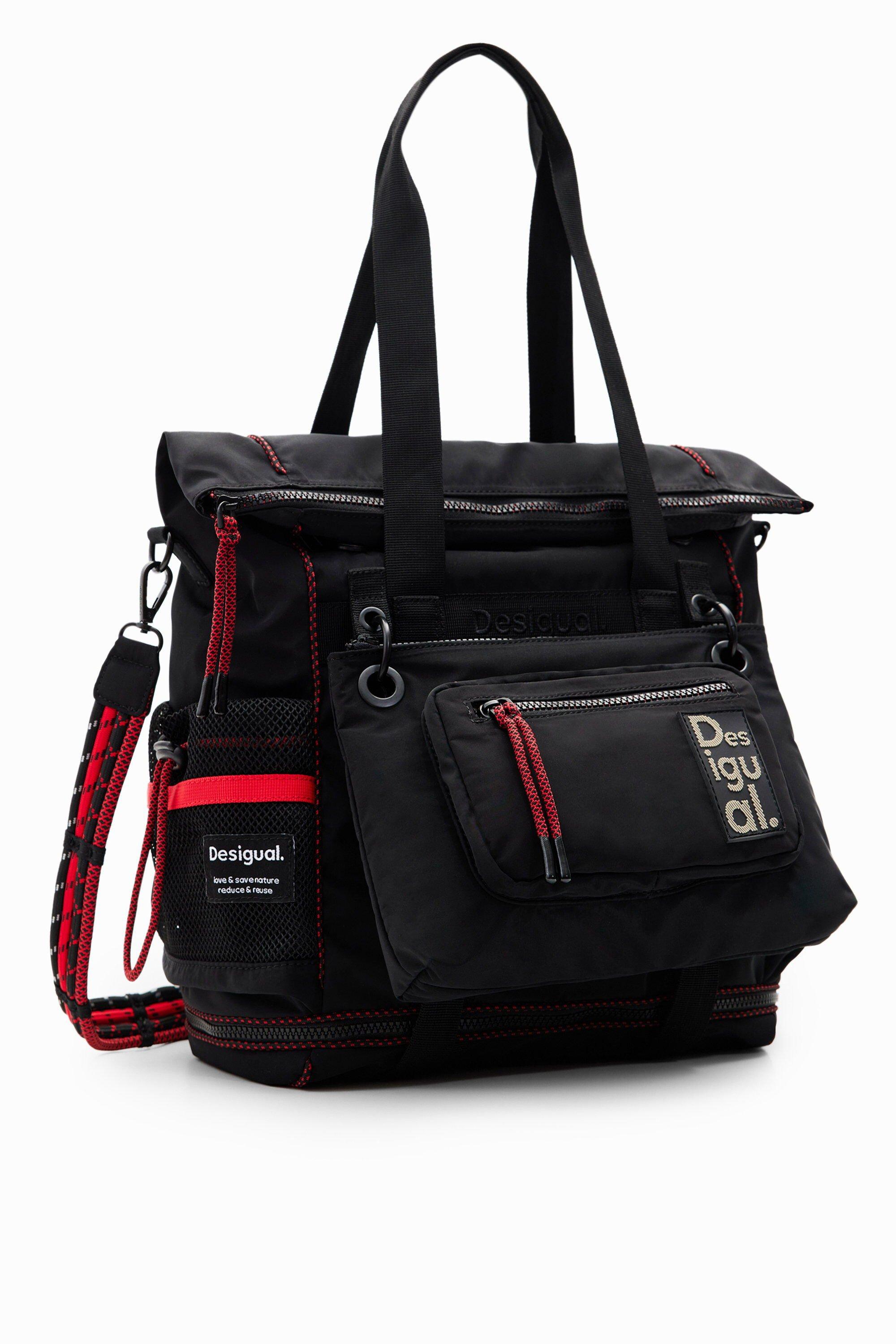 Desigual Black Backpack with Red and Pink Accents Small backpack with bow Women main image 3