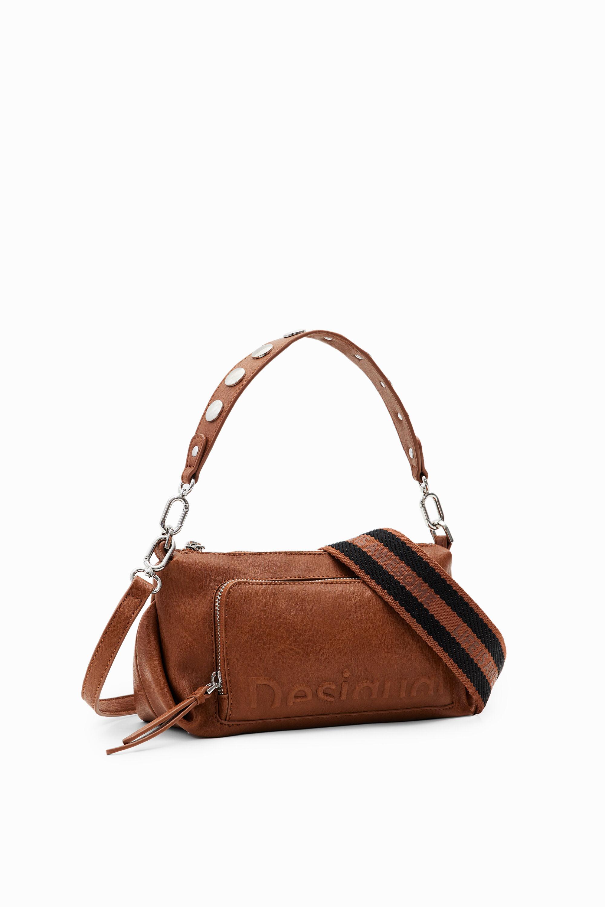 Desigual Midsize Half-logo Crossbody Bag in Brown | Lyst
