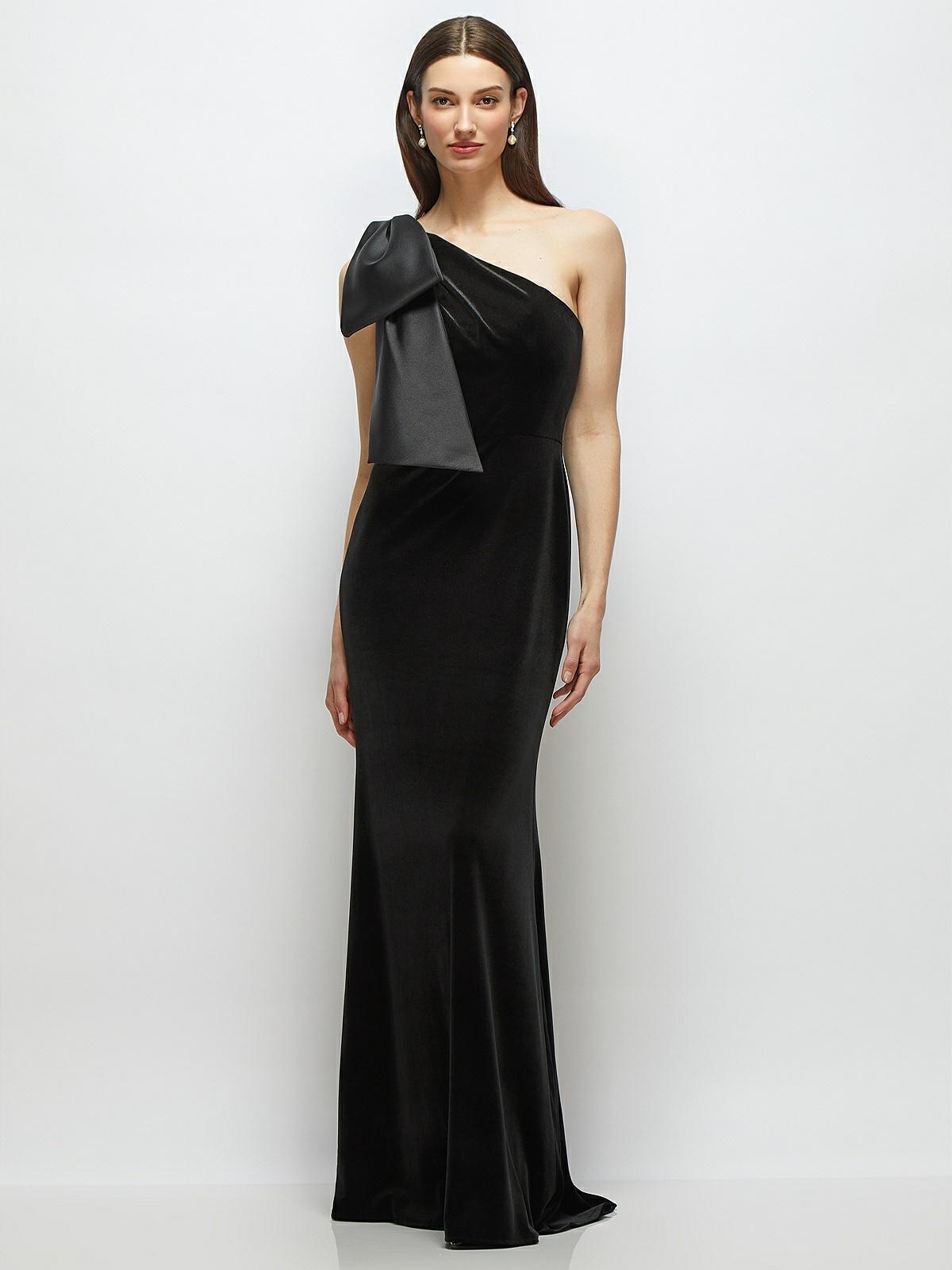 Designer Black Velvet One Shoulder Dresses for Women - Up to 85% off | Lyst