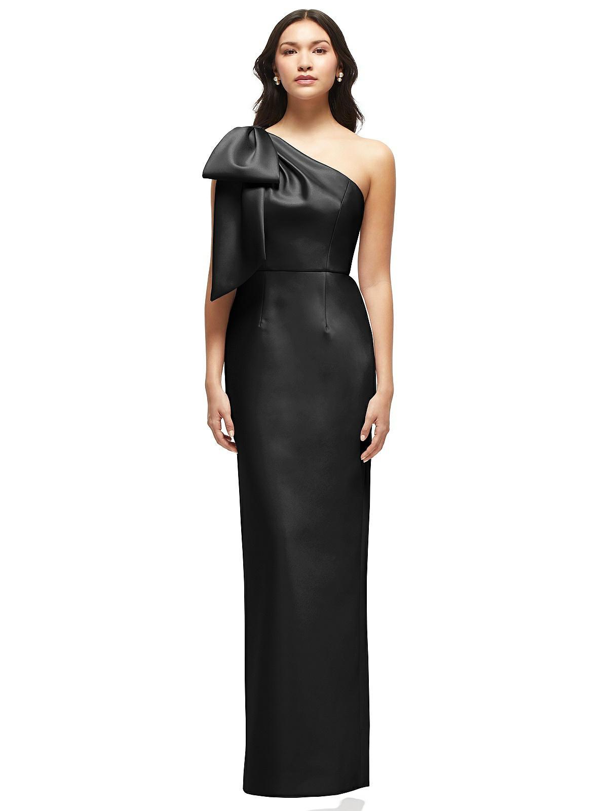 alfred sung black bridesmaid dress Alfred Sung Black Off-The-Shoulder Bridesmaid Dresses
