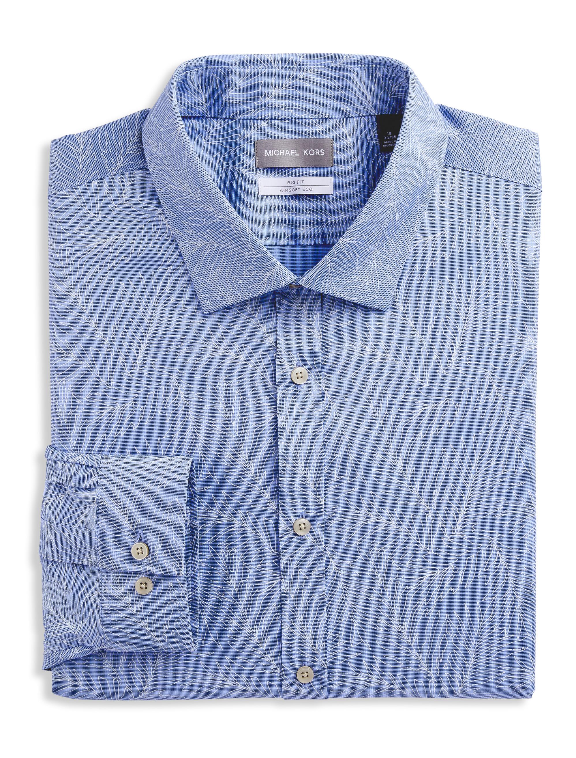 Tall Untucked Floral Print Dress Shirt 