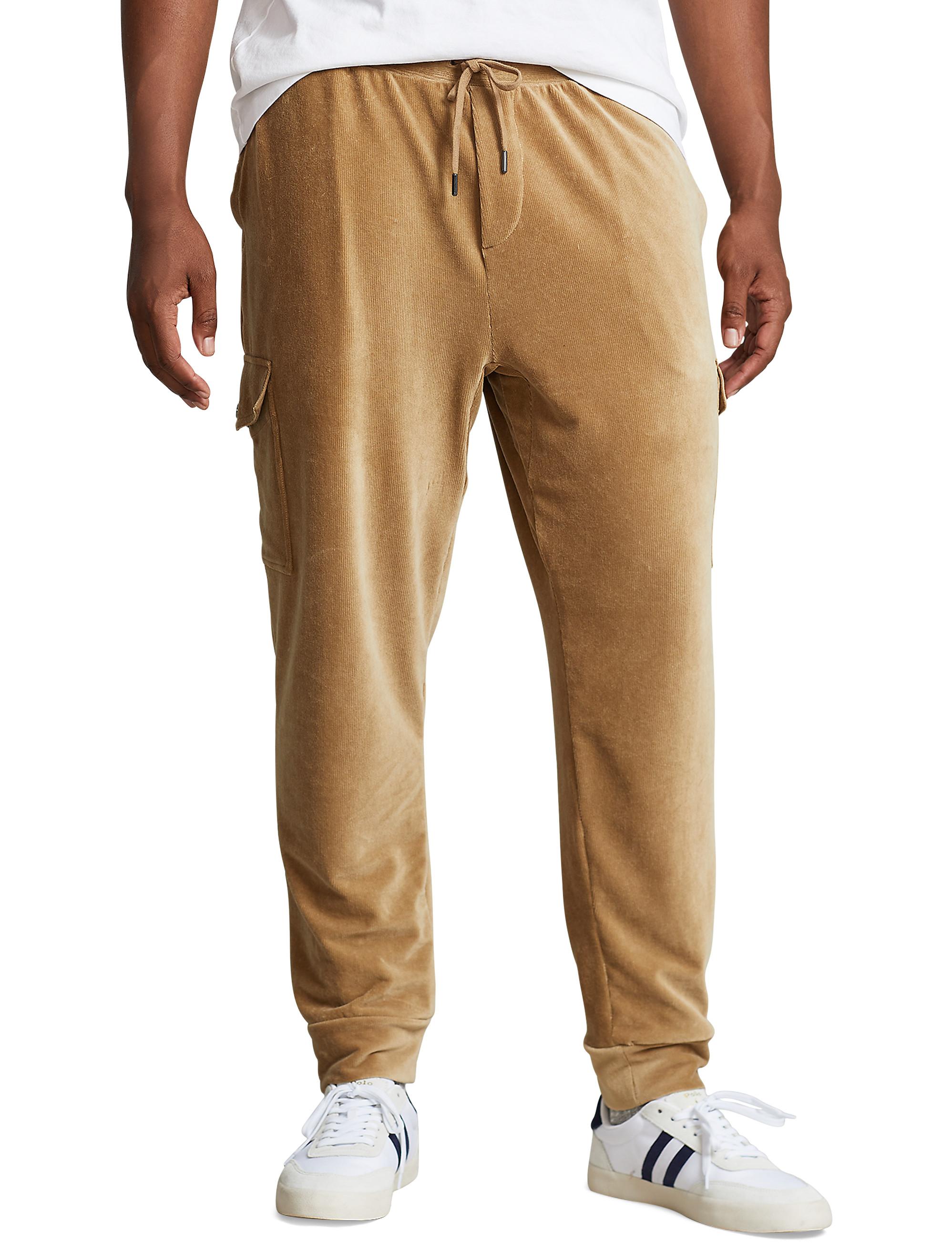 Polo Ralph Lauren Big & Tall Corduroy Cargo Joggers in Natural for Men |  Lyst