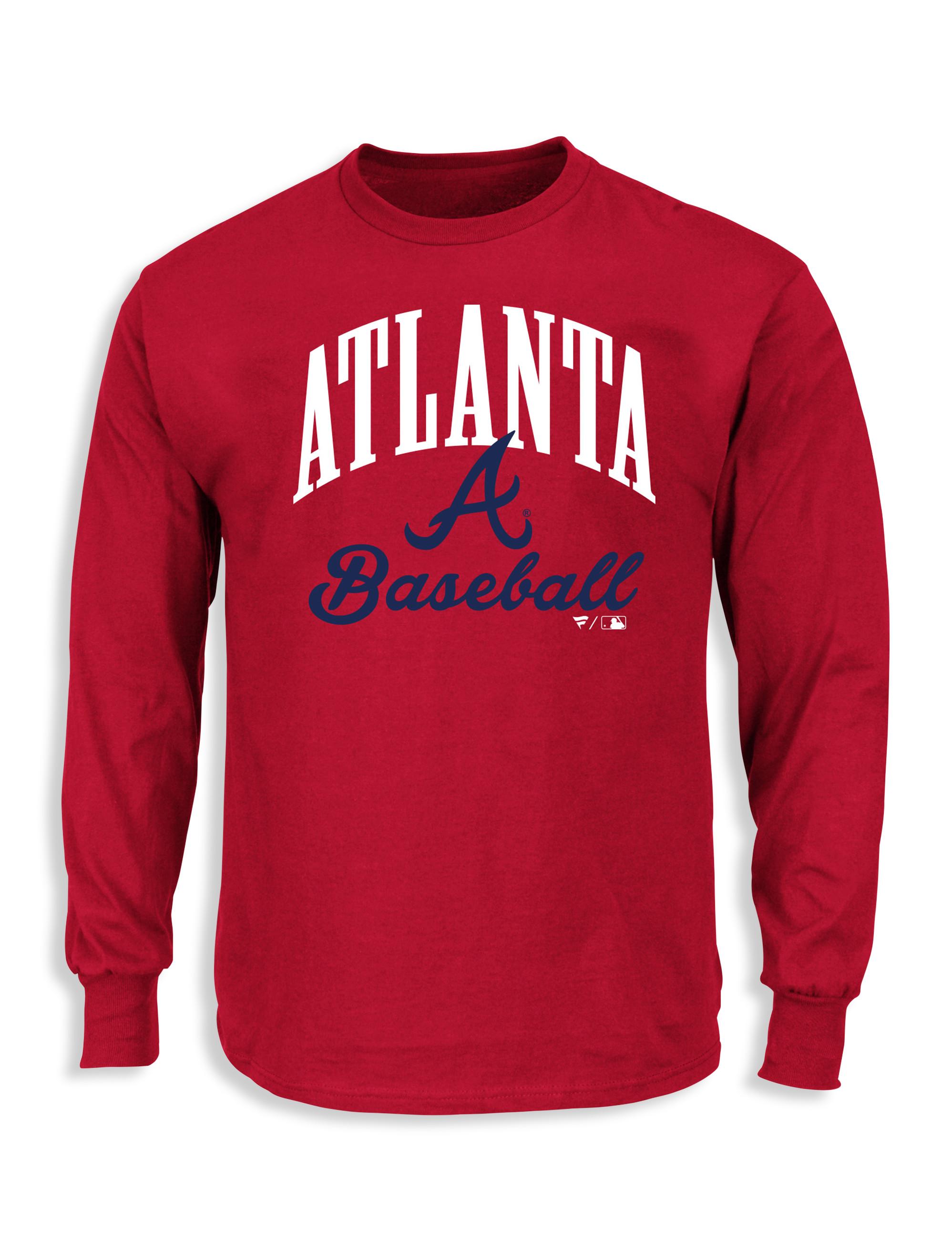 MLB Big & Tall Long-sleeve T-shirt in Red for Men
