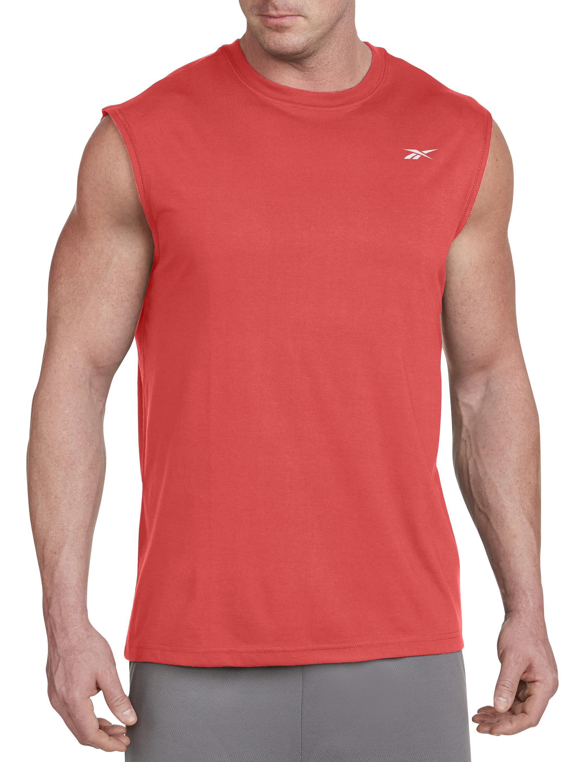 Reebok Big & Tall Performance Jersey Tech Muscle Tee in Red for Men | Lyst